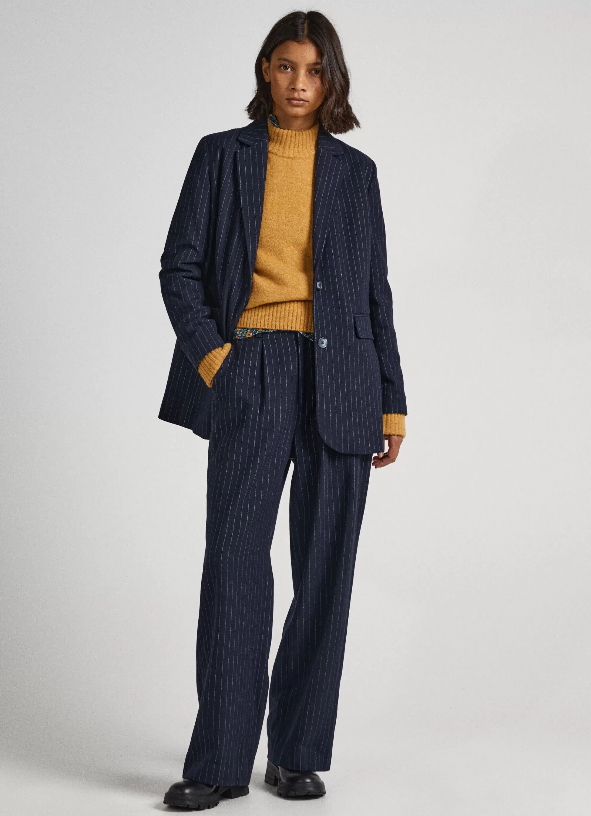 Mulher Pepe Jeans Casaco E Jaquetas>Blazer Comprido As Riscas