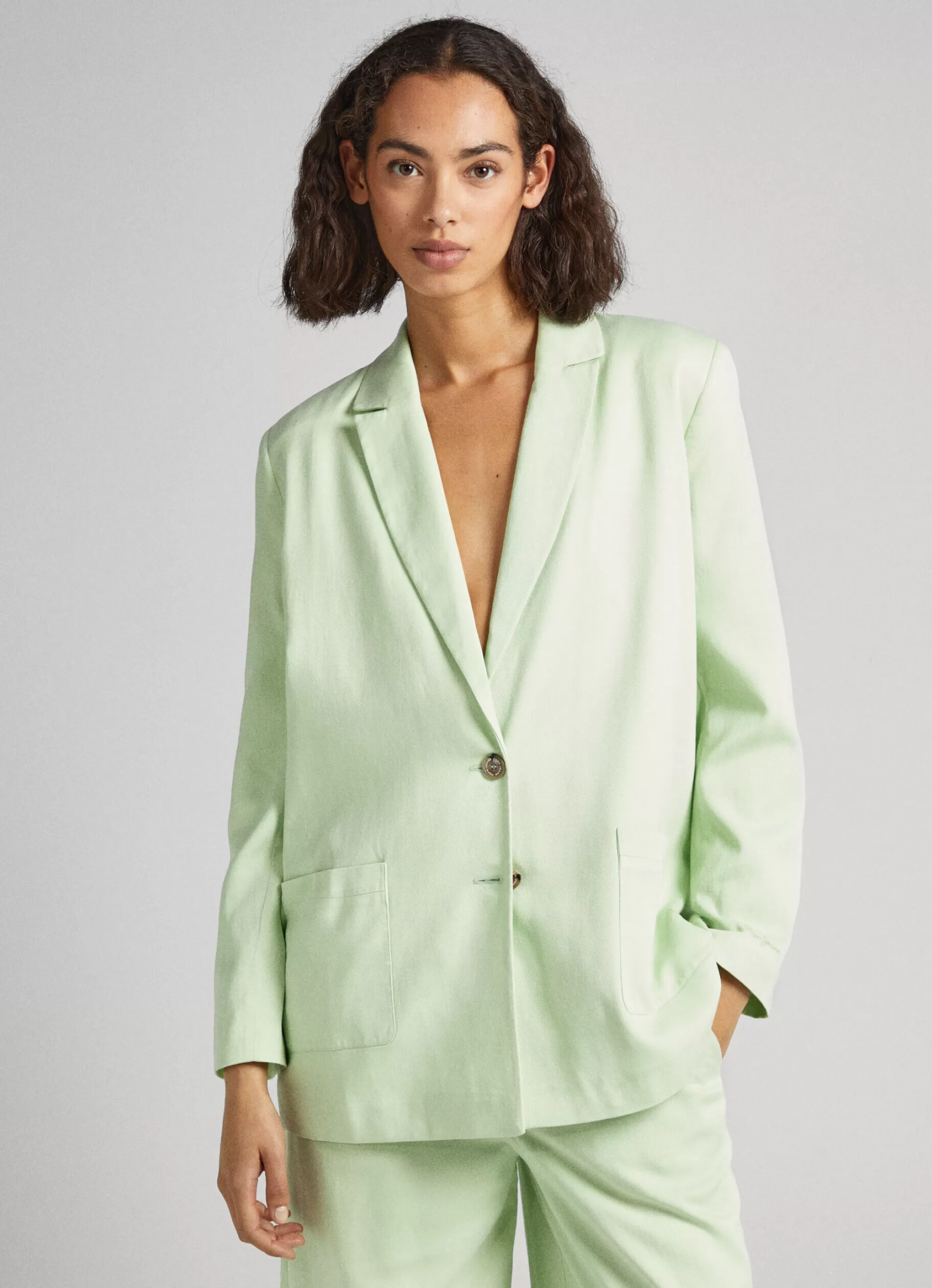 Mulher Pepe Jeans Casaco E Jaquetas>Blazer Tecido Sarja