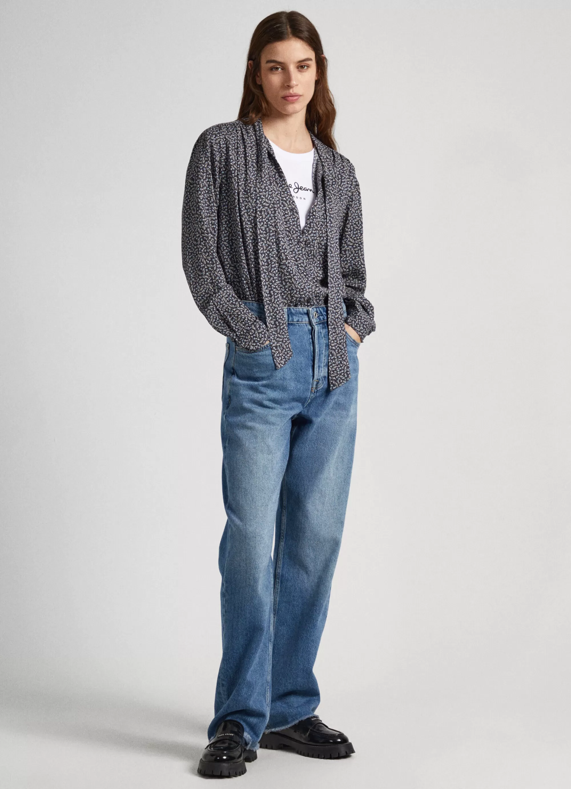 Mulher Pepe Jeans Camisas E Blusas>Blusa Dobby Padrao Floral