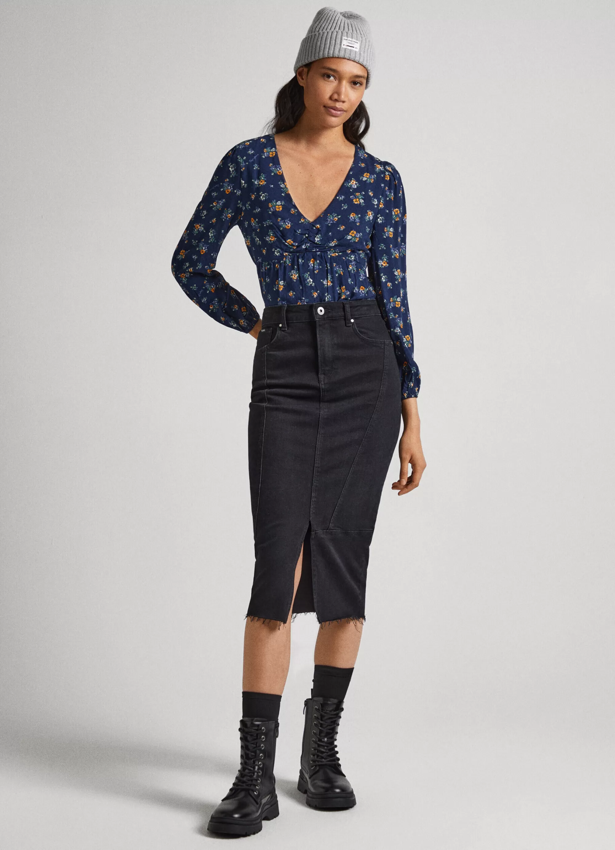 Mulher Pepe Jeans Camisas E Blusas>Blusa Dobby Padrao Floral