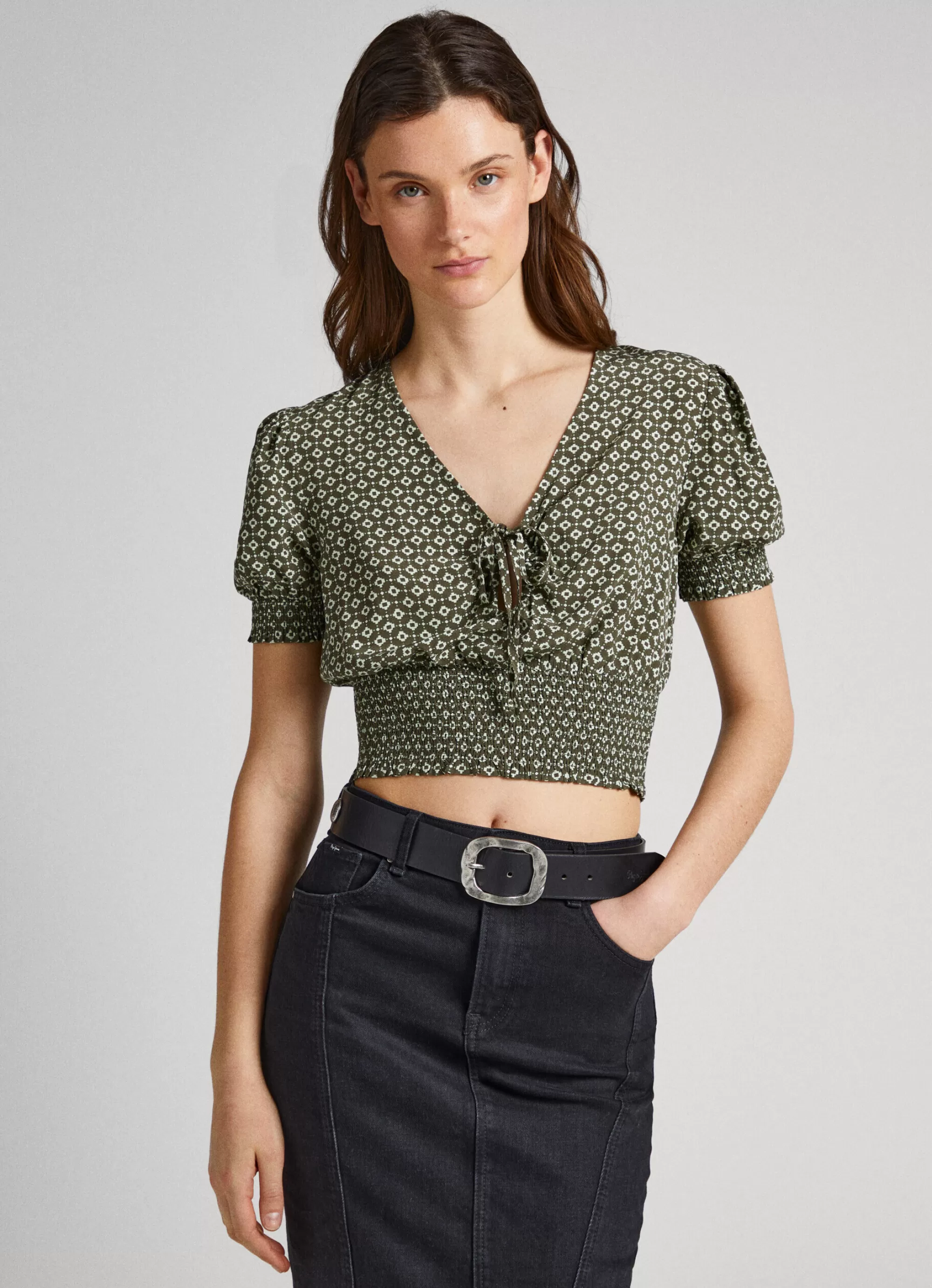 Mulher Pepe Jeans Camisas E Blusas>Blusa Estampado Geometrico