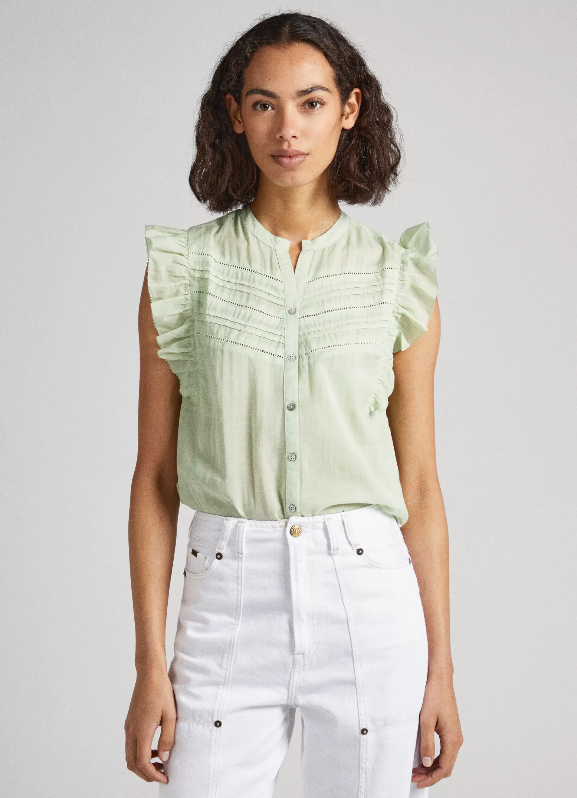 Mulher Pepe Jeans Camisas E Blusas>Blusa Mangas Borboleta