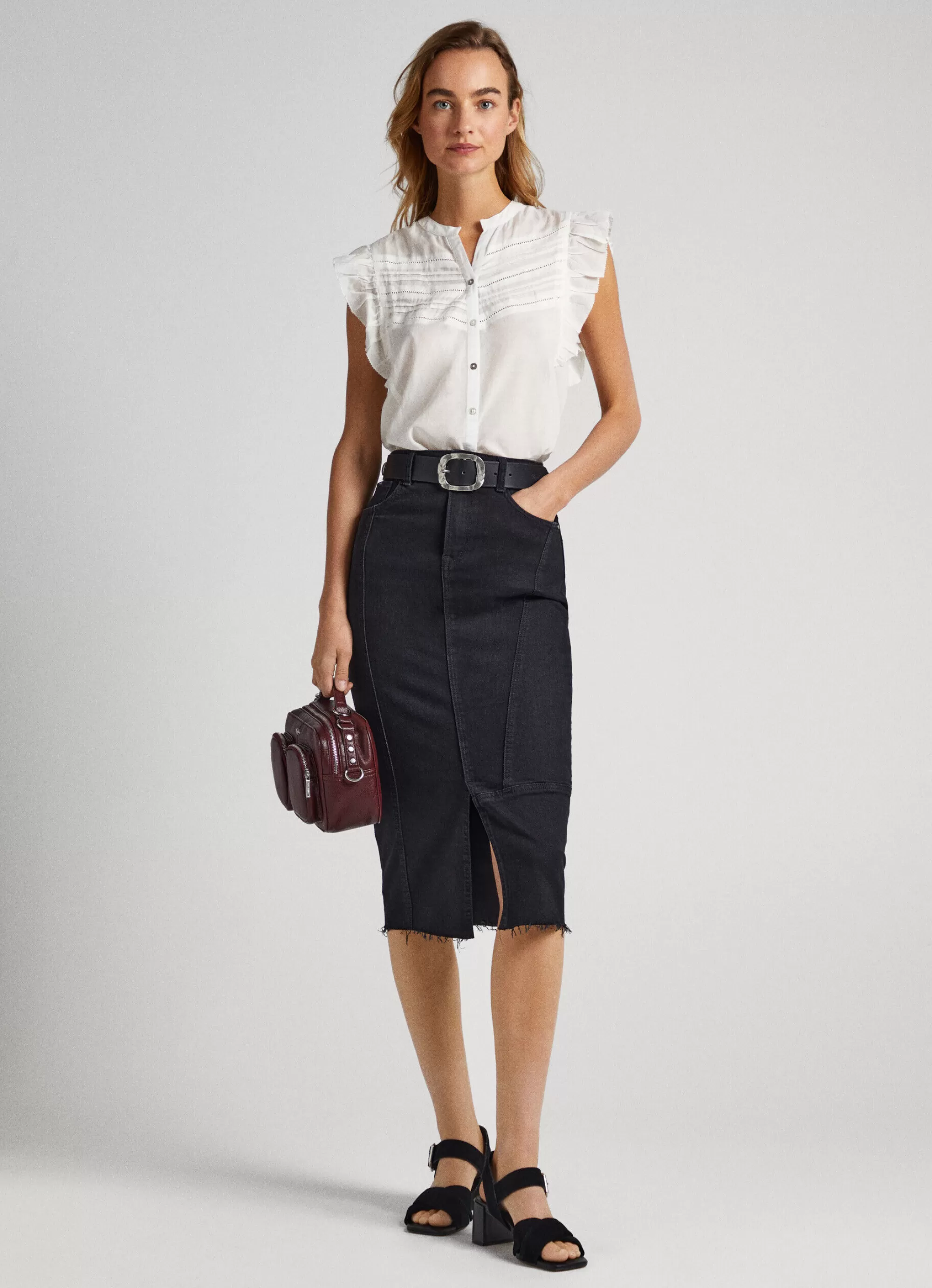 Mulher Pepe Jeans Camisas E Blusas>Blusa Mangas Borboleta