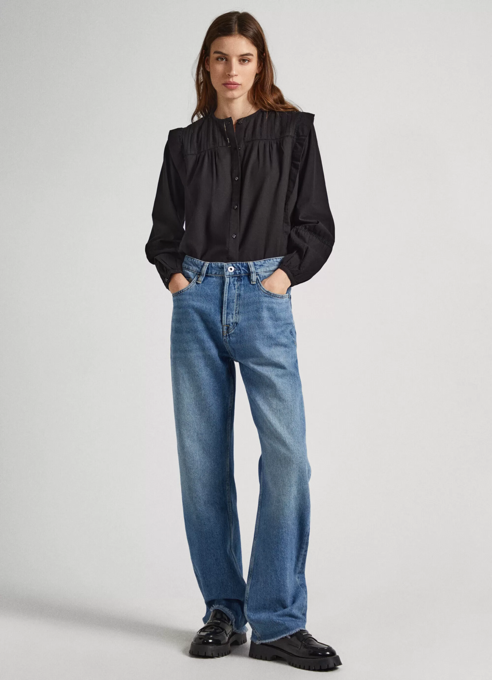 Mulher Pepe Jeans Camisas E Blusas>Blusa Sarja Algodao