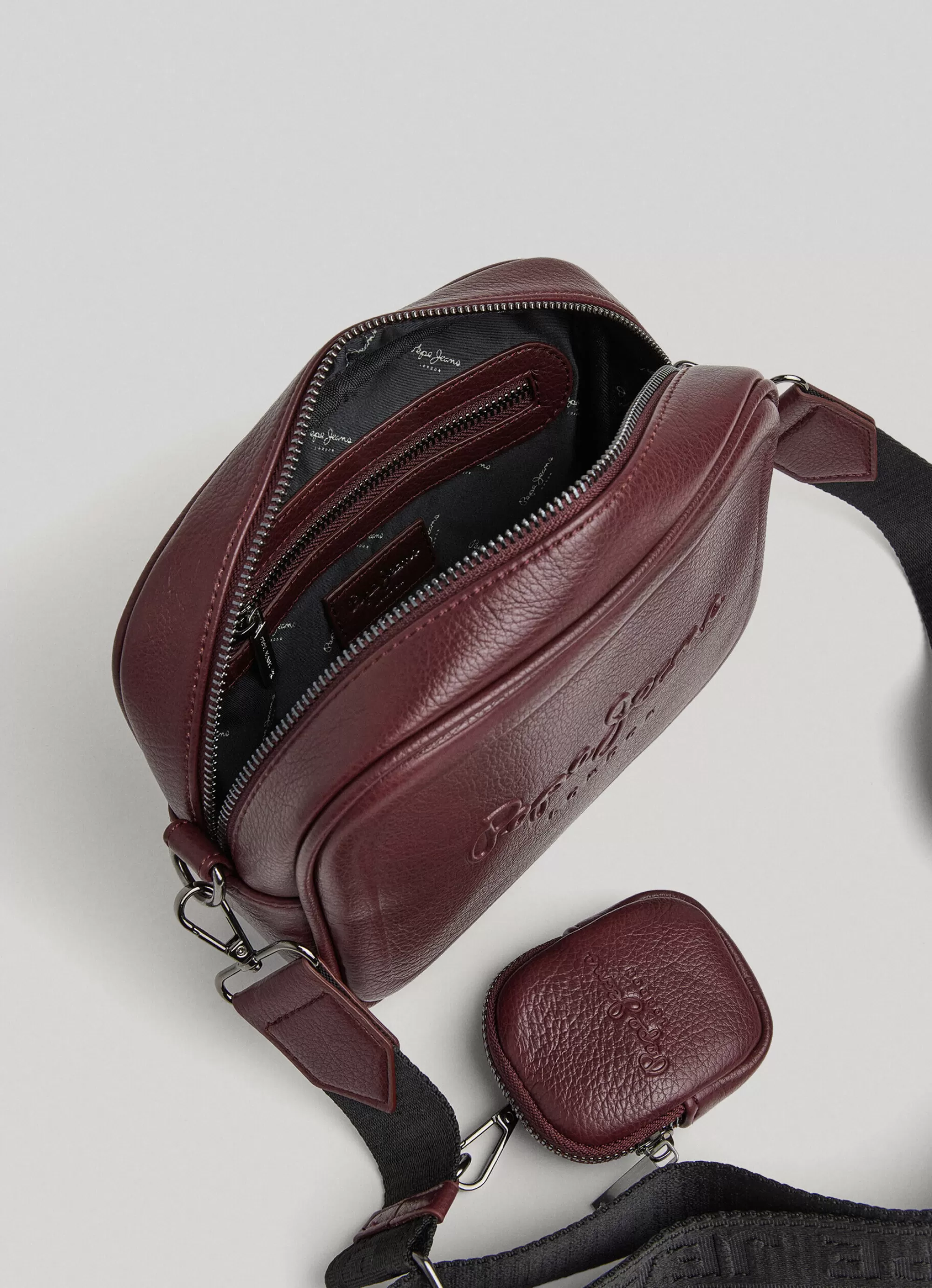 Mulher Pepe Jeans Bolsas E Mochilas>Bolsa De Ombro De Couro Para Camera