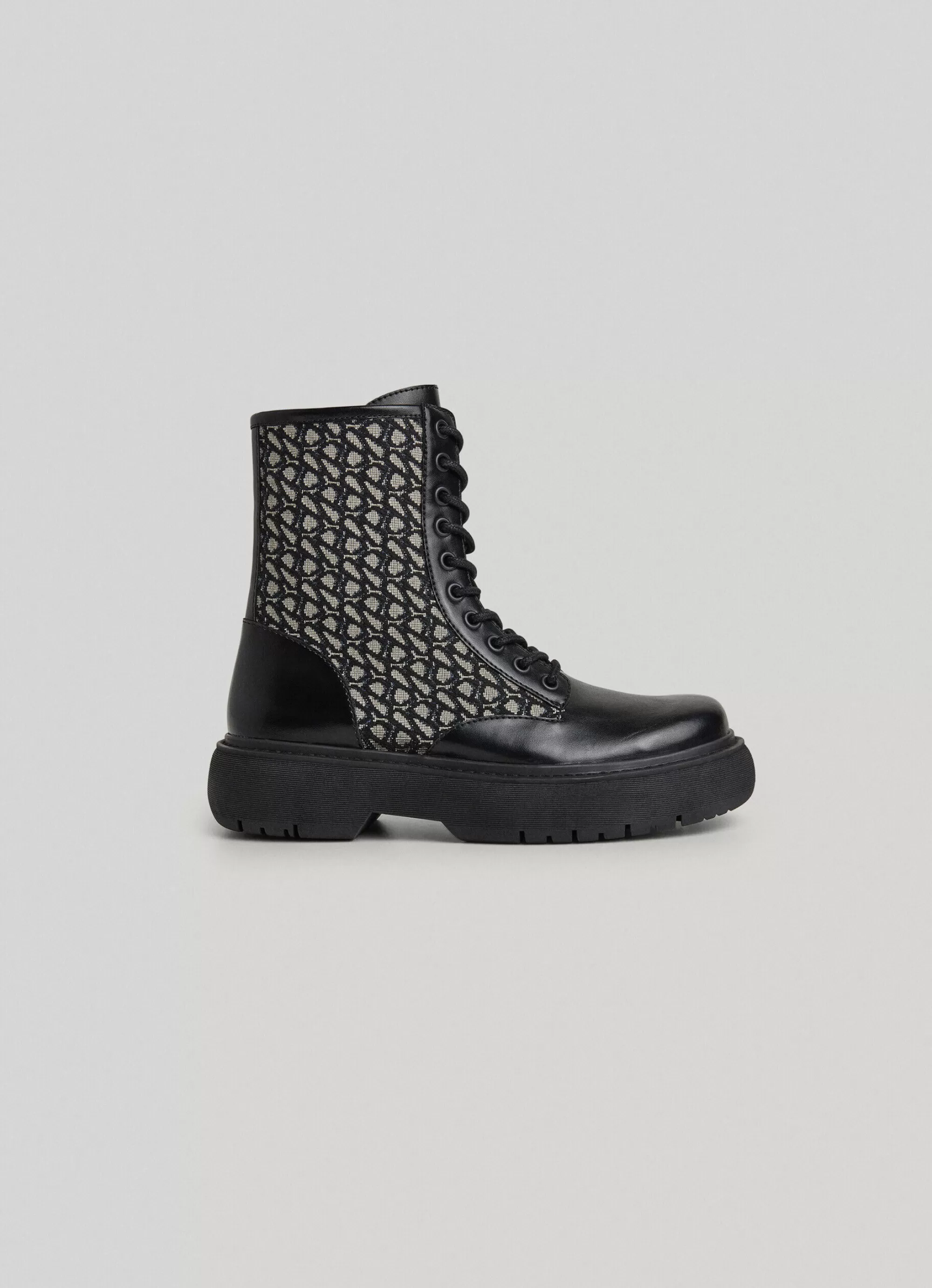 Mulher Pepe Jeans Botas E Sapatos>Botas Medias De Cano Jacquard
