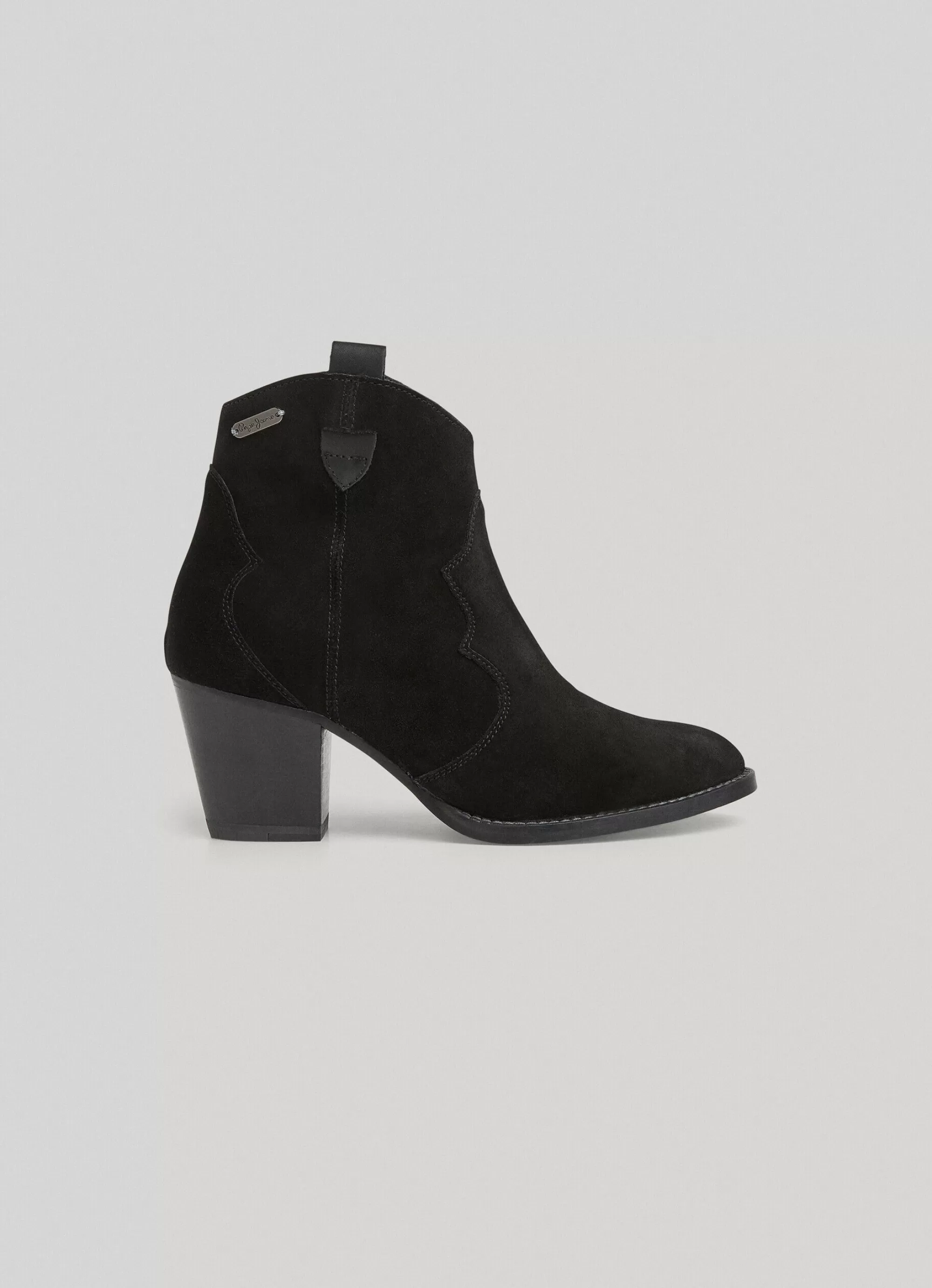 Mulher Pepe Jeans Botas E Sapatos>Botim De Camurca Com Fecho