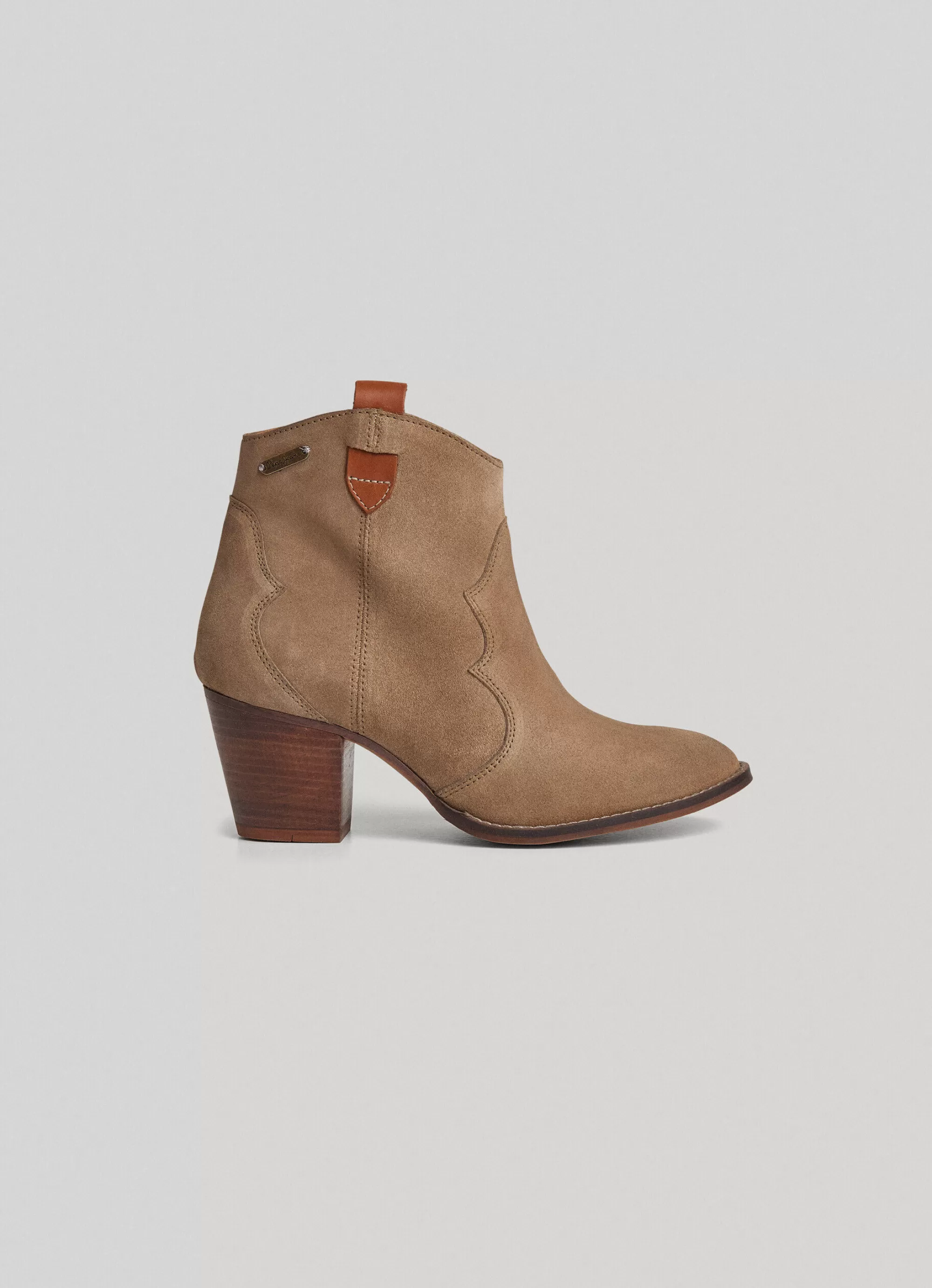 Mulher Pepe Jeans Botas E Sapatos>Botim De Camurca Com Fecho