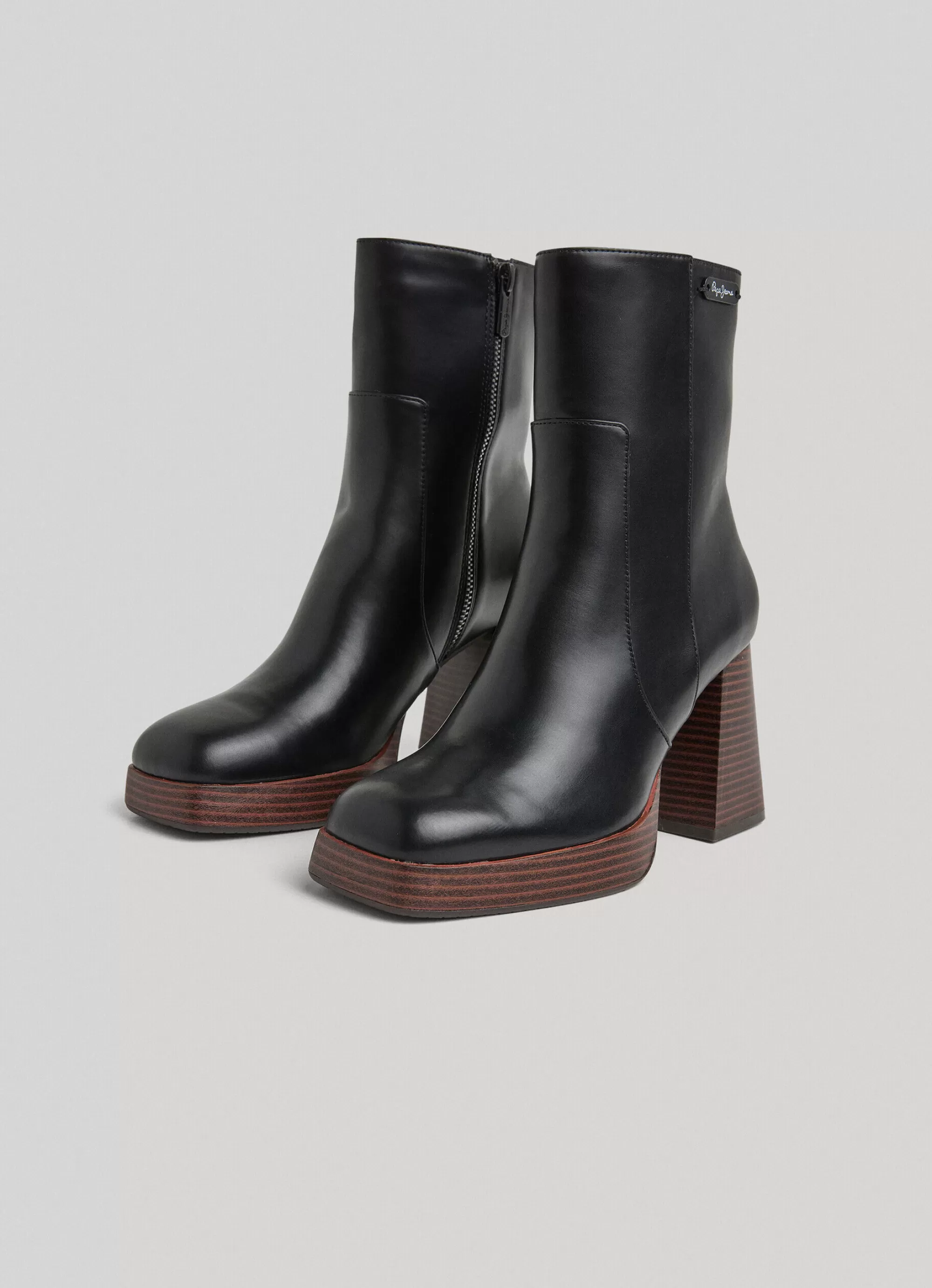 Mulher Pepe Jeans Botas E Sapatos>Botim Plataforma Madeira