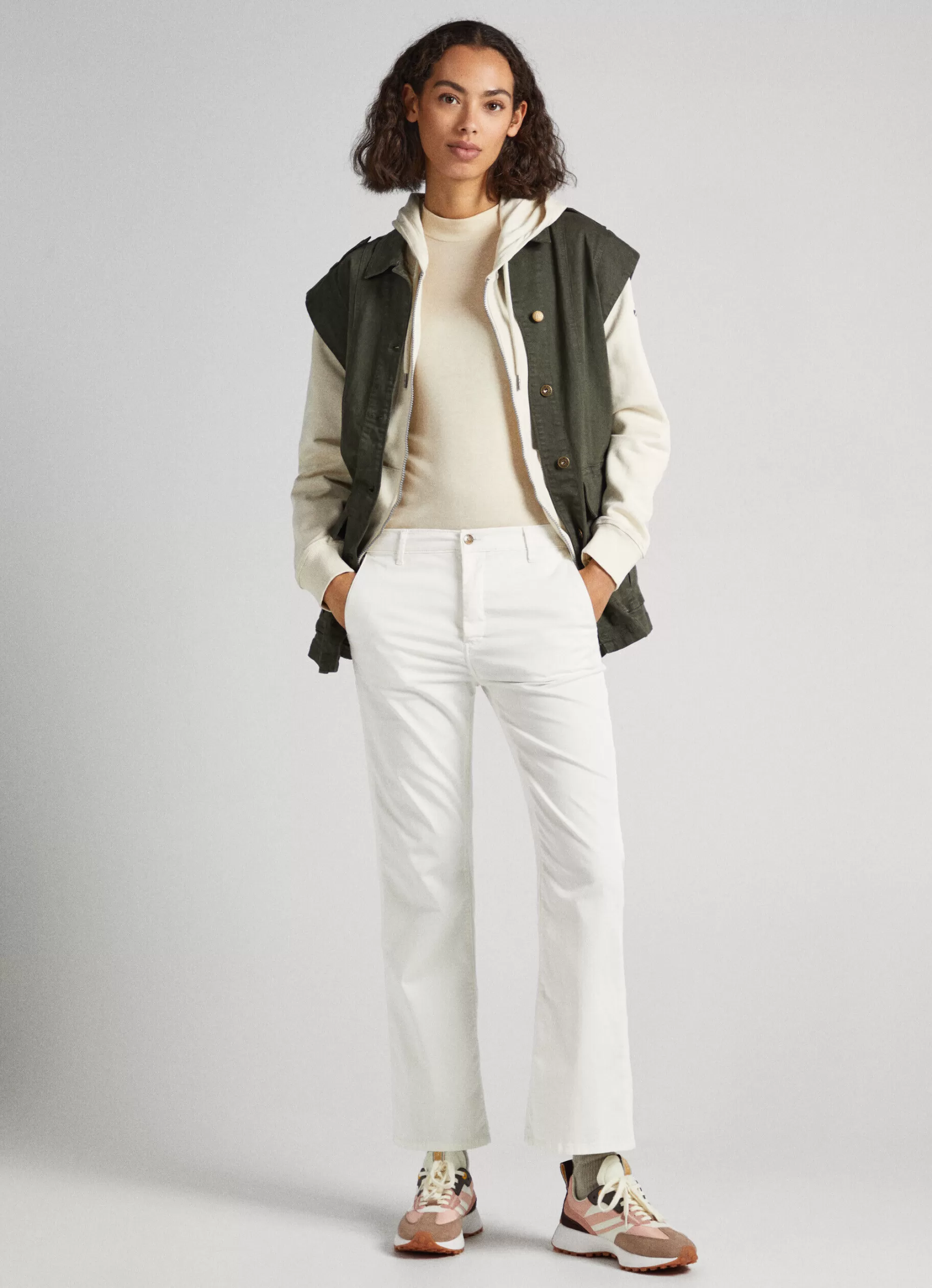 Mulher Pepe Jeans Calças>Calças Chino Flare Fit