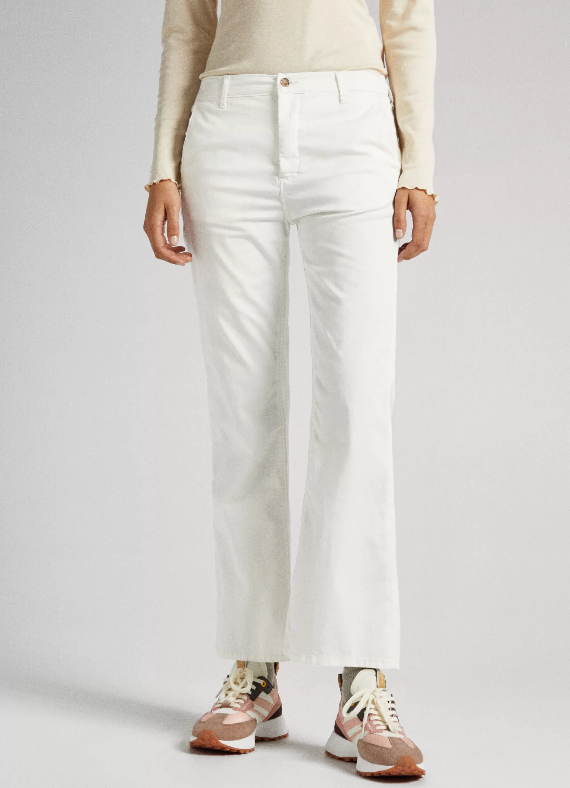 Mulher Pepe Jeans Calças>Calças Chino Flare Fit