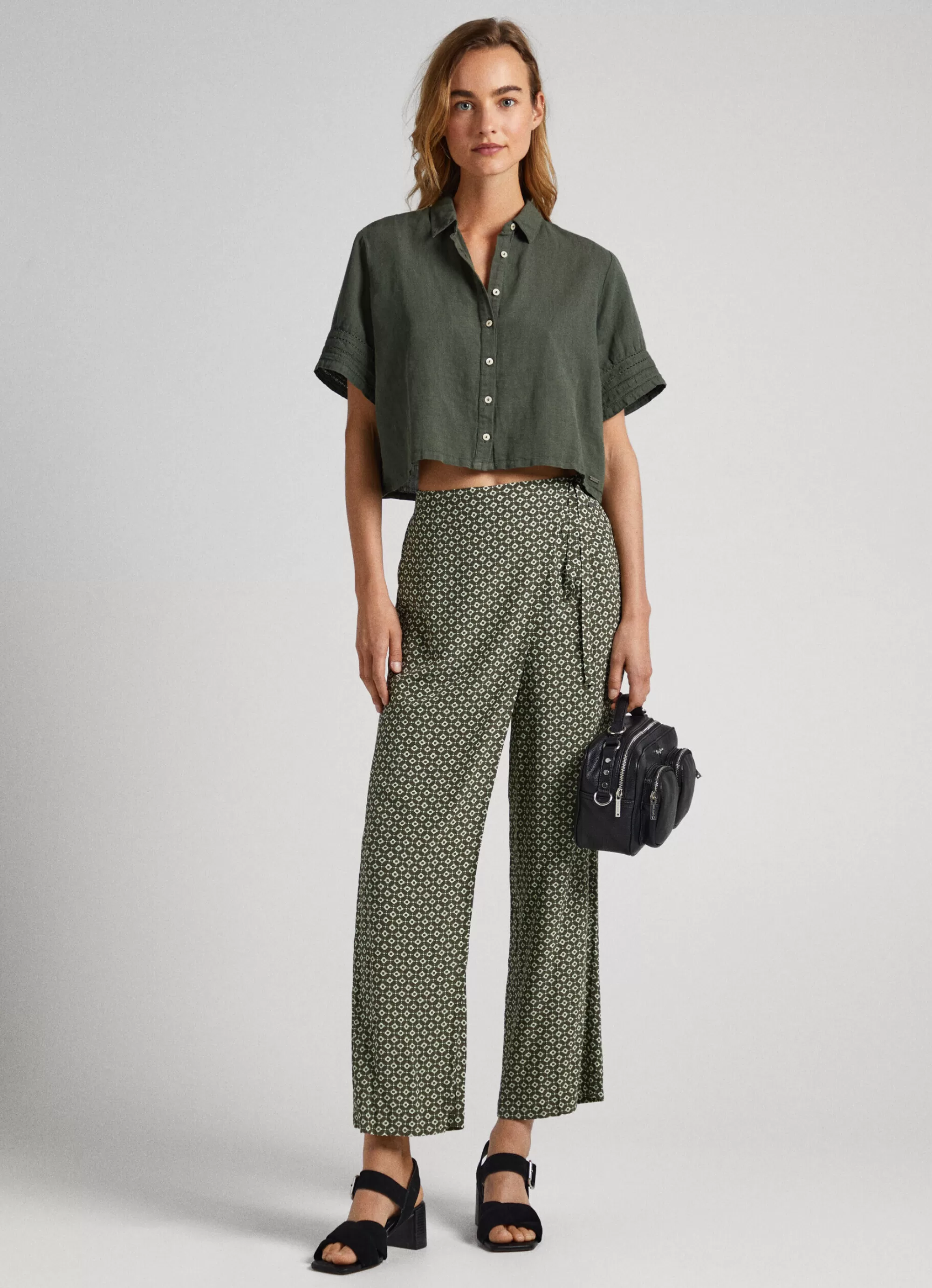 Mulher Pepe Jeans Calças>Calças Com Padrao Geometrico