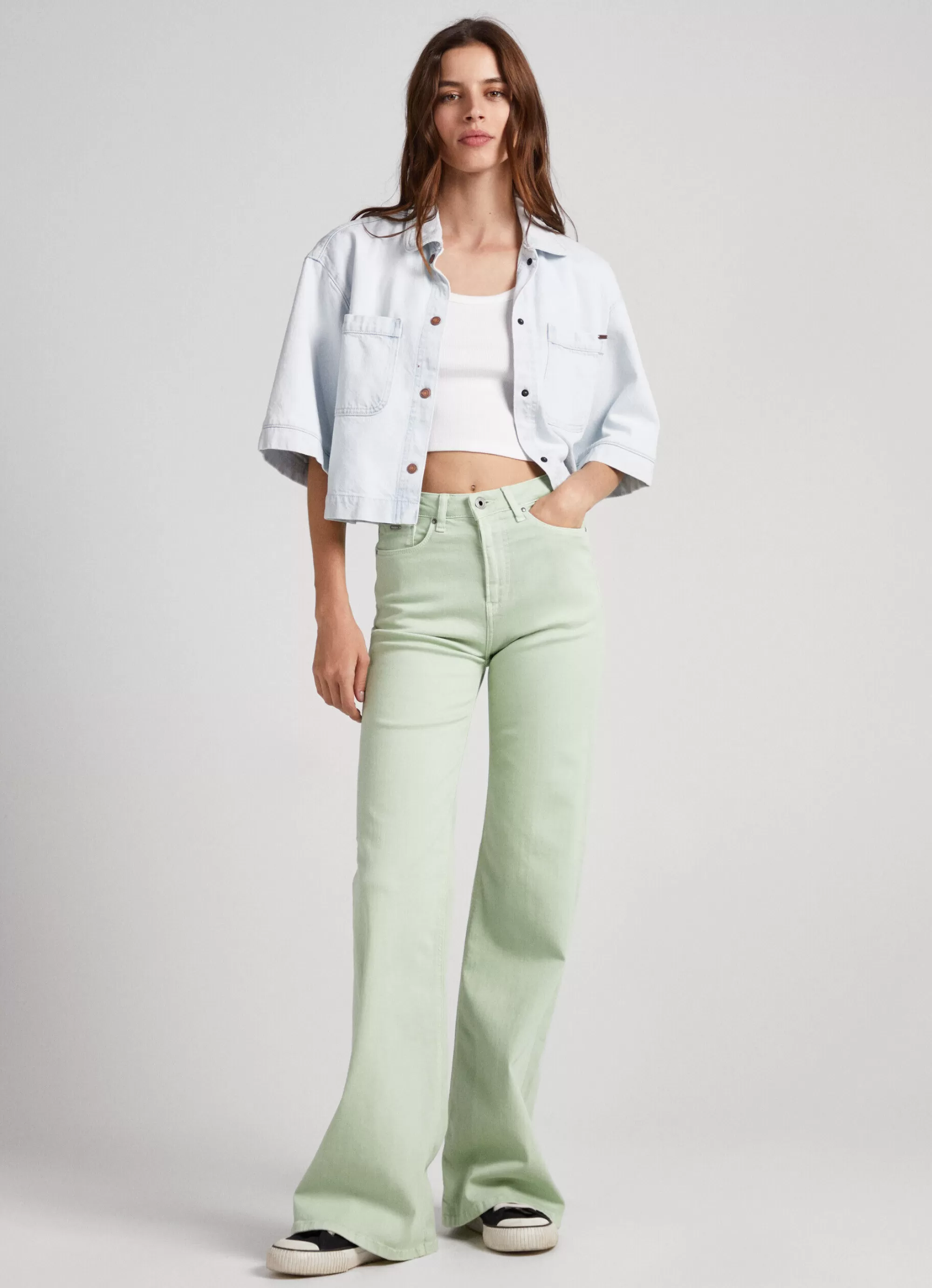 Mulher Pepe Jeans Calças>Calças Flare-Fit De 5 Bolsos