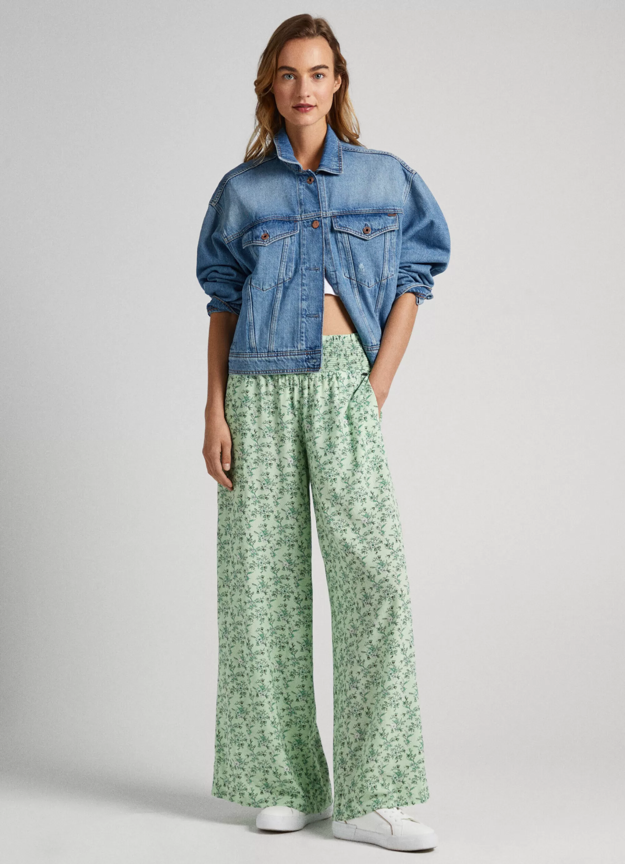 Mulher Pepe Jeans Calças>Calças Palazzo Florais