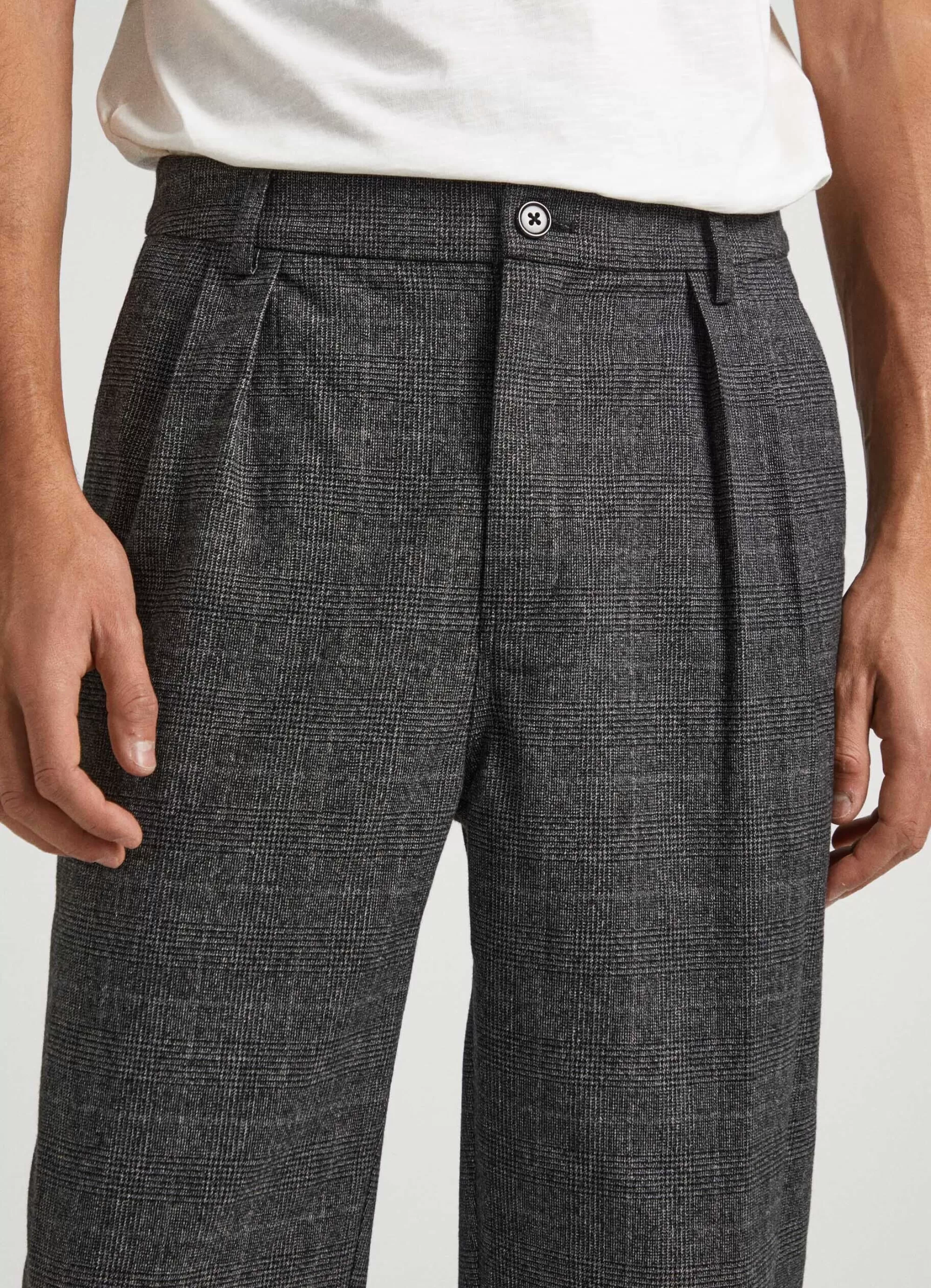 Homem Pepe Jeans Calças>Calças Principe De Gales