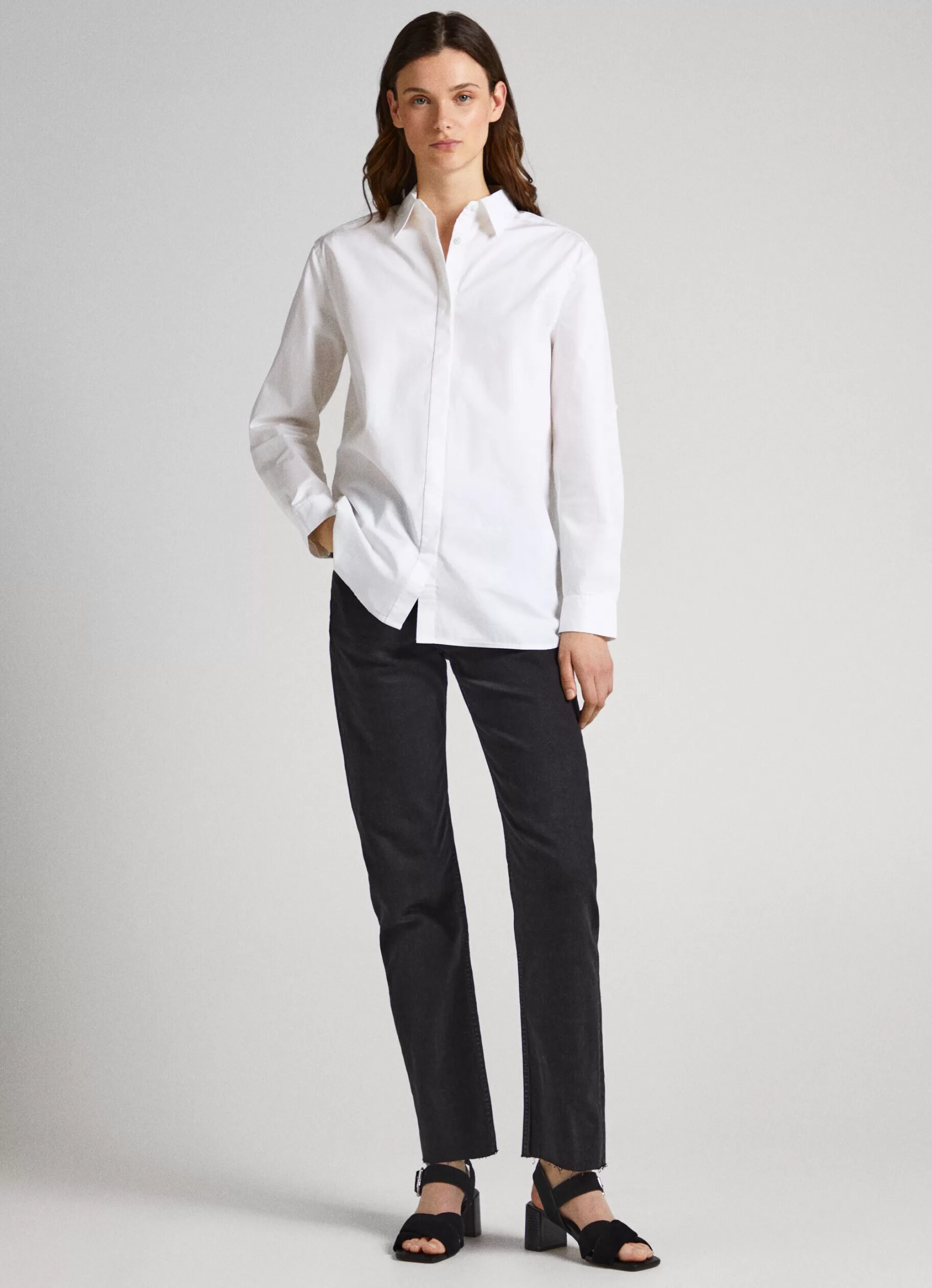 Mulher Pepe Jeans Camisas E Blusas>Camisa Algodao Popelina Oversize Fit