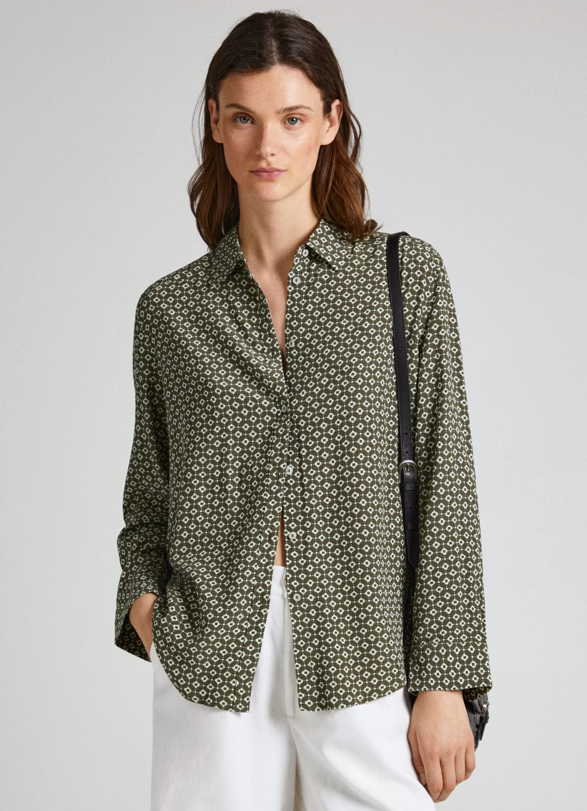 Mulher Pepe Jeans Camisas E Blusas>Camisa Com Padrao Geometrico