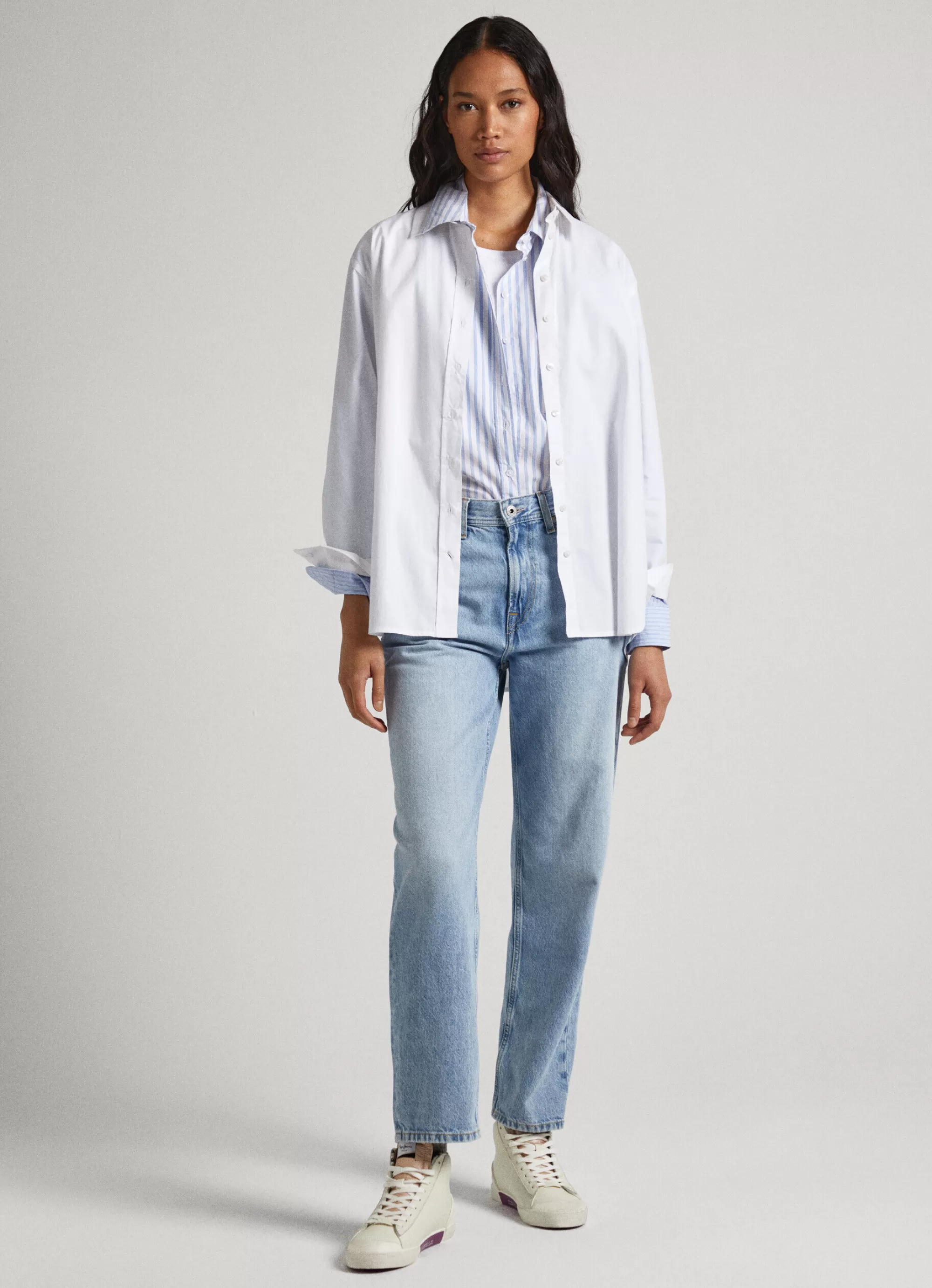 Mulher Pepe Jeans Camisas E Blusas>Camisa De Popelina Relaxed Fit