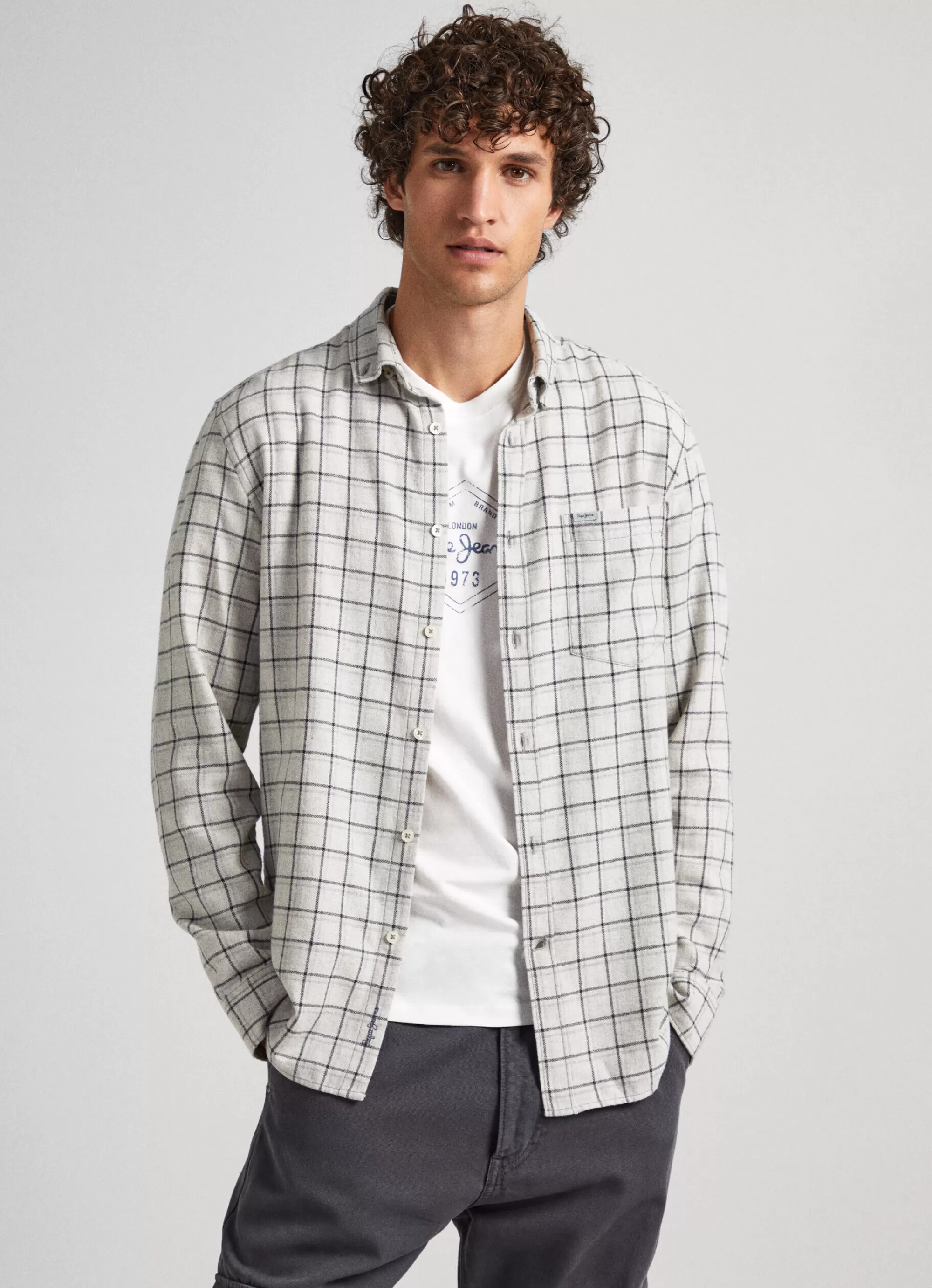 Homem Pepe Jeans Camisas>Camisa Melange Xadrez Janela
