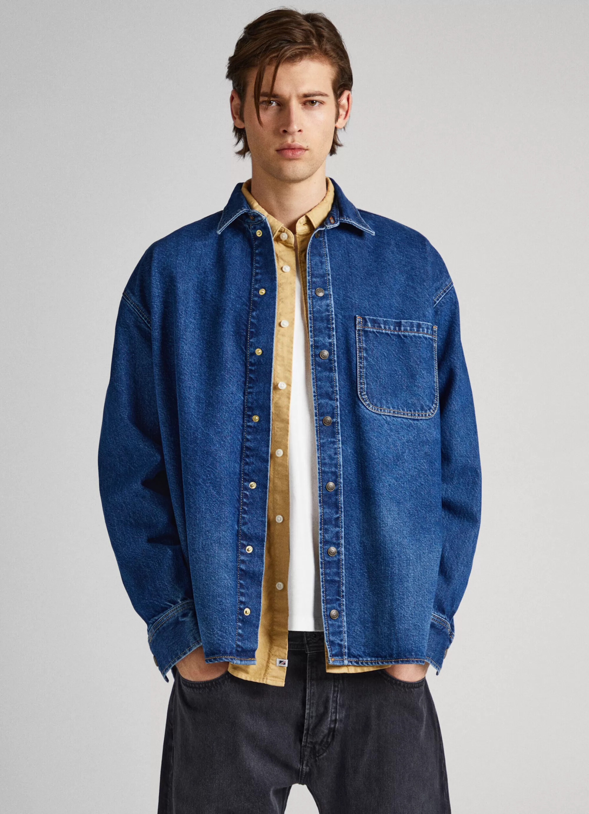 Homem Pepe Jeans Camisas>Camisa Oversized