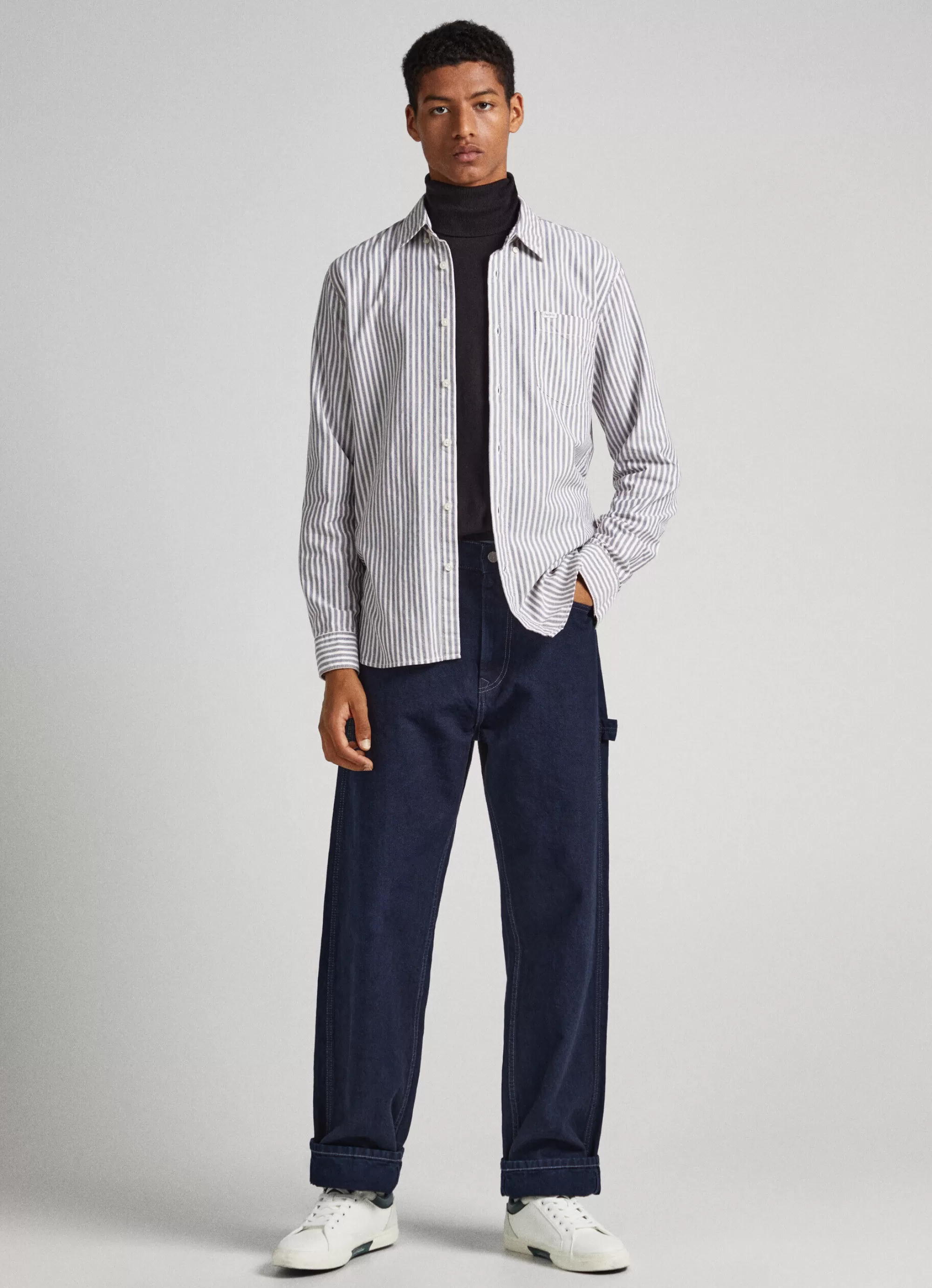 Homem Pepe Jeans Camisas>Camisa Oxford As Riscas
