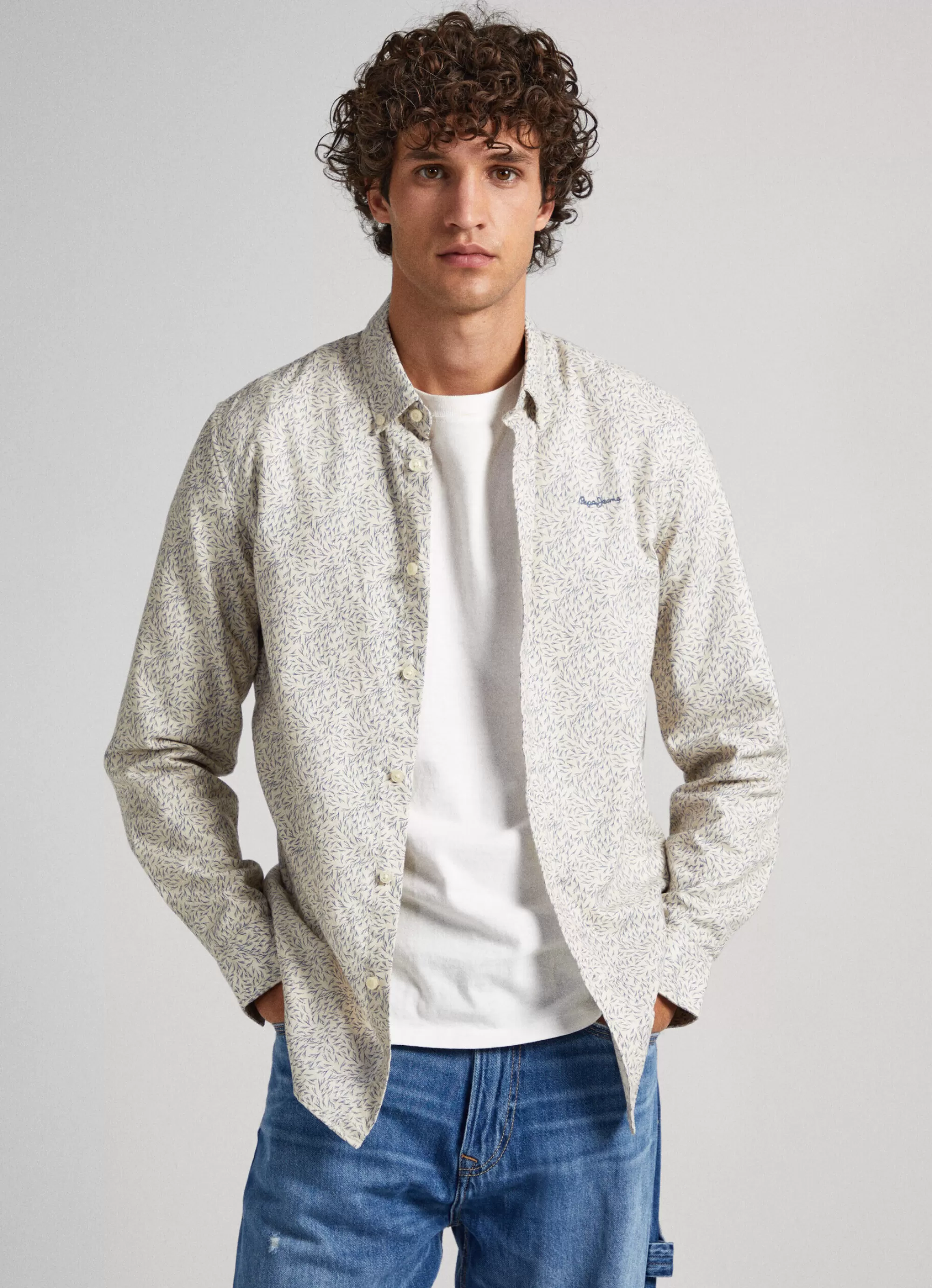 Homem Pepe Jeans Camisas>Camisa Oxford Padrao Floral