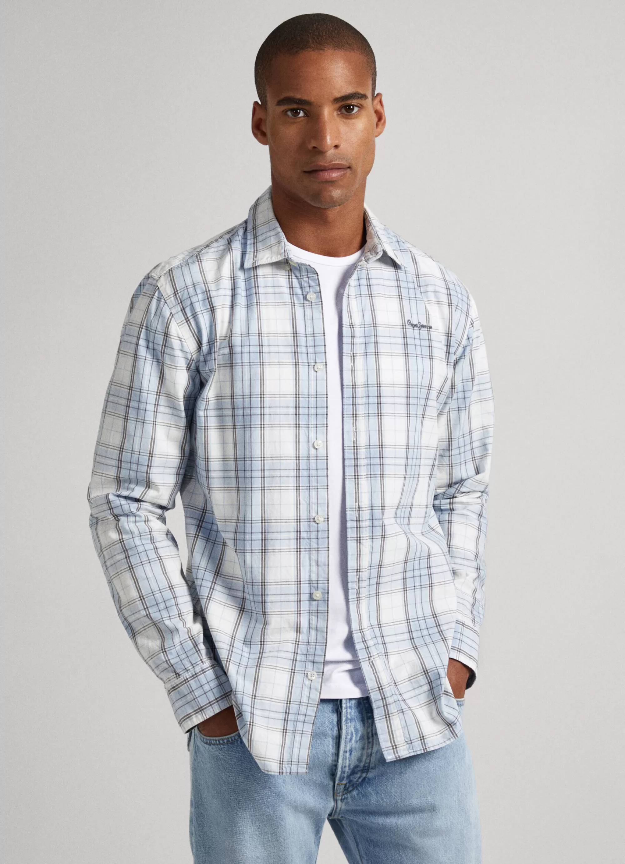 Homem Pepe Jeans Camisas>Camisa Oxford Xadrez