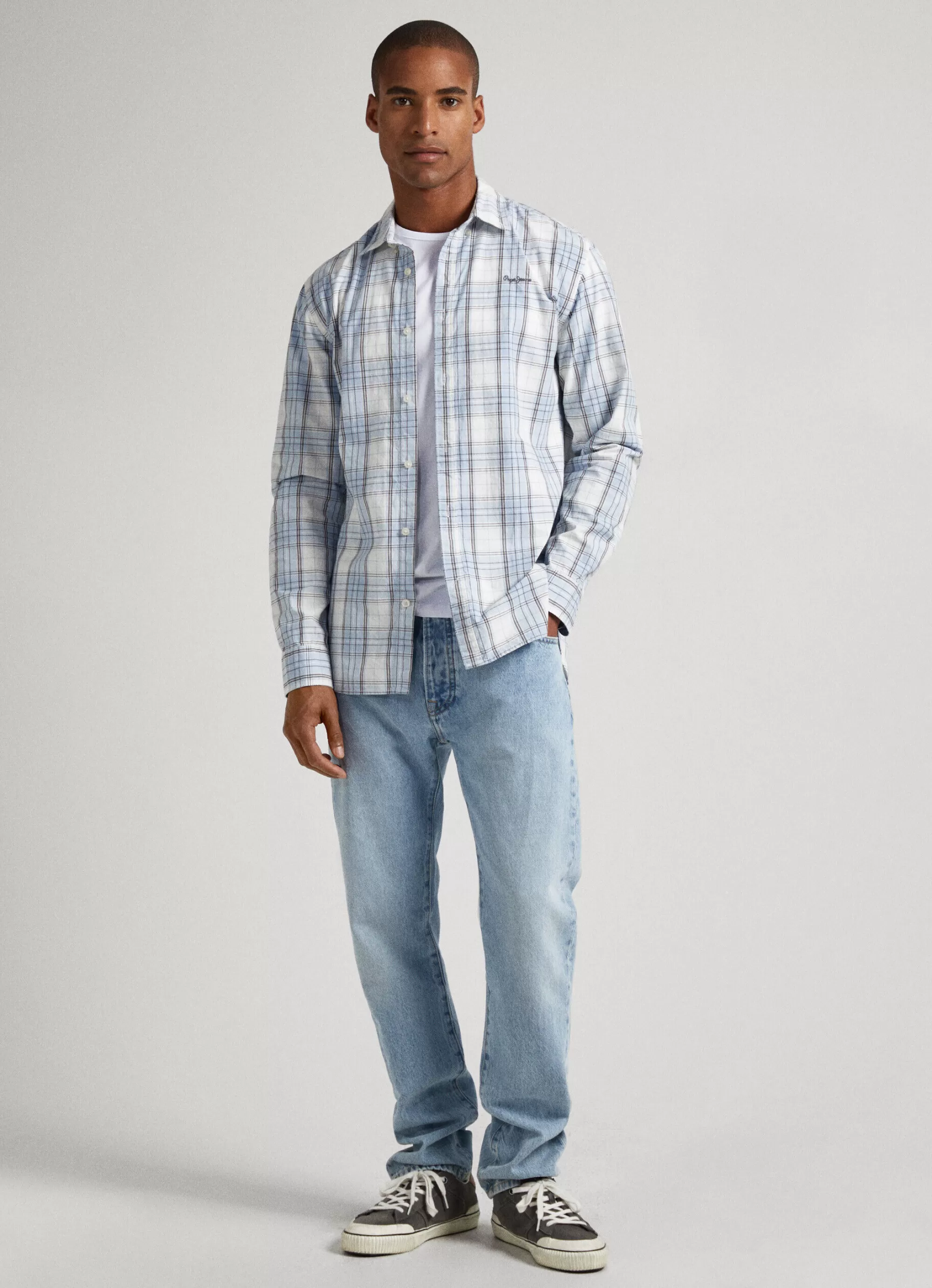 Homem Pepe Jeans Camisas>Camisa Oxford Xadrez