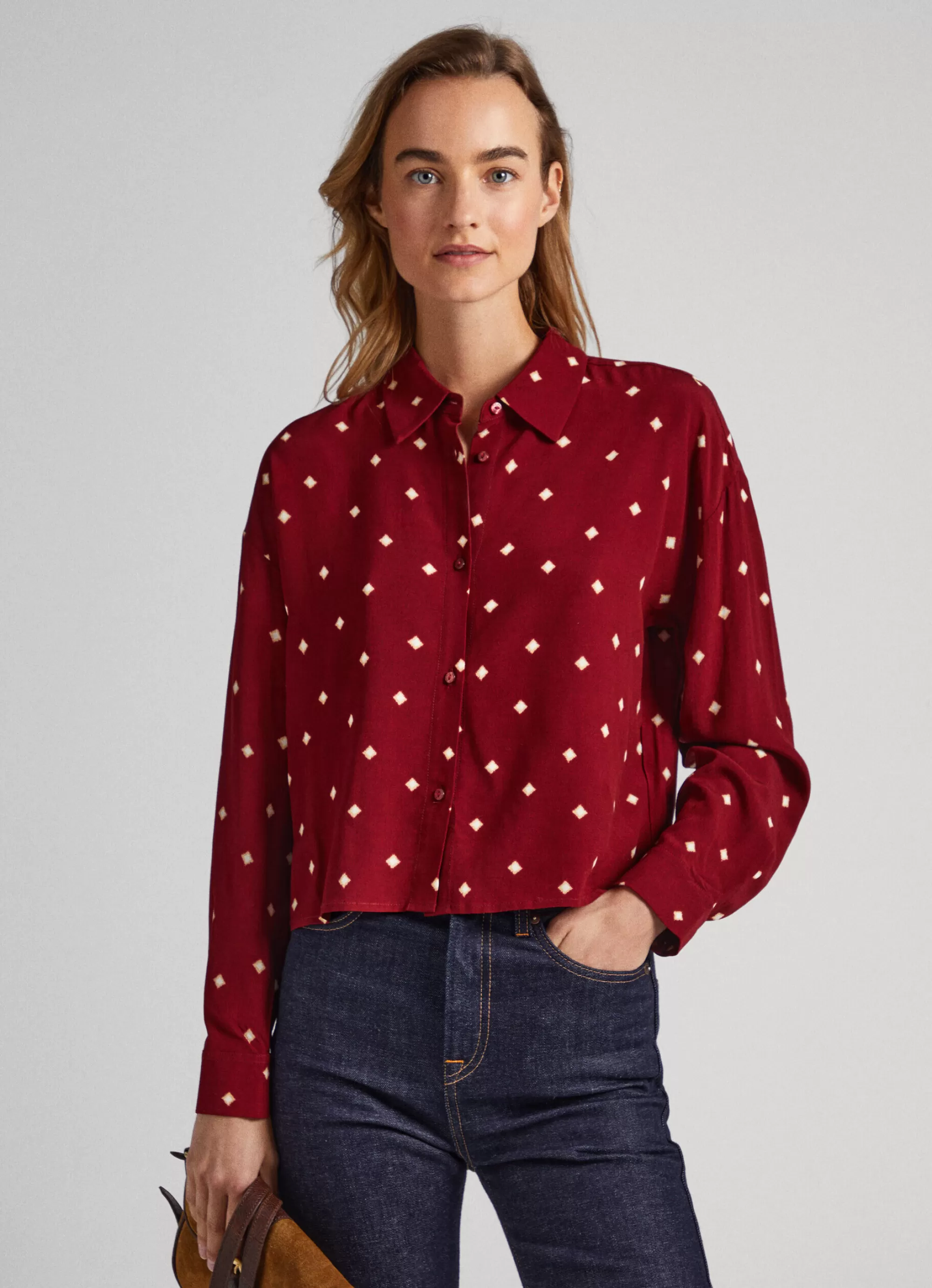 Mulher Pepe Jeans Camisas E Blusas>Camisa Padrao As Bolinhas
