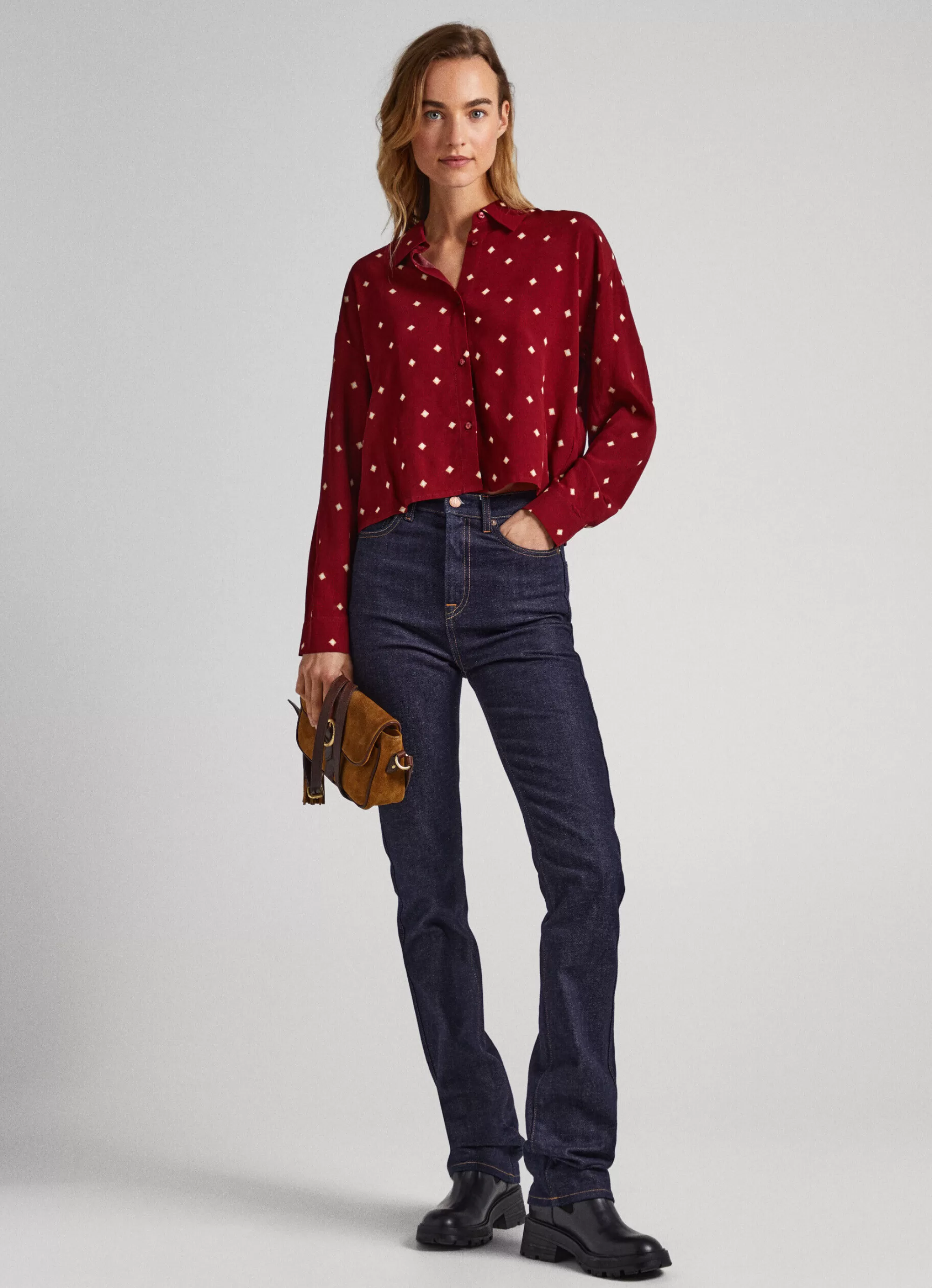 Mulher Pepe Jeans Camisas E Blusas>Camisa Padrao As Bolinhas