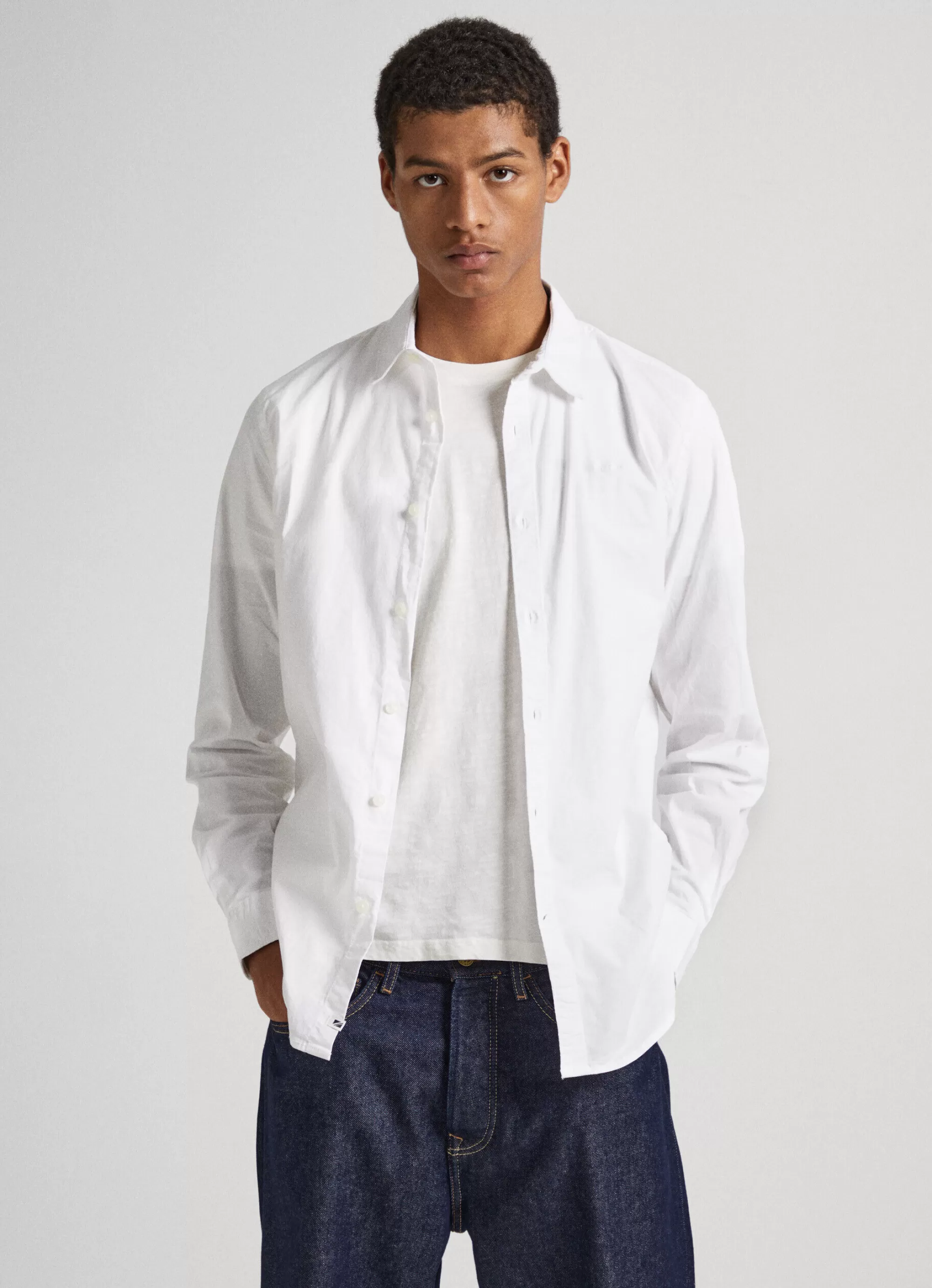 Homem Pepe Jeans Camisas>Camisa Popelina Slim Fit