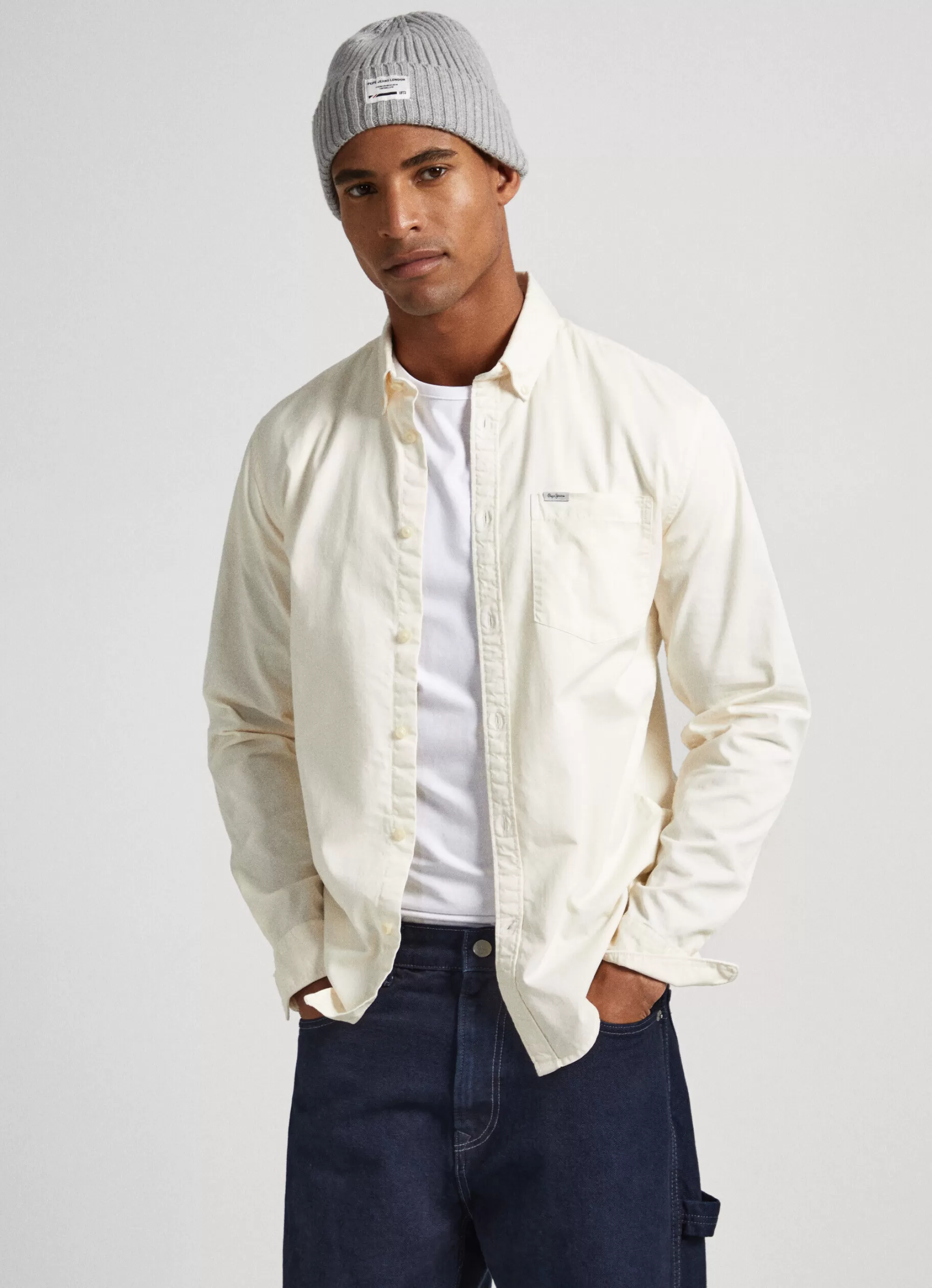 Homem Pepe Jeans Camisas>Camisa Sarja Algodao Regular Fit