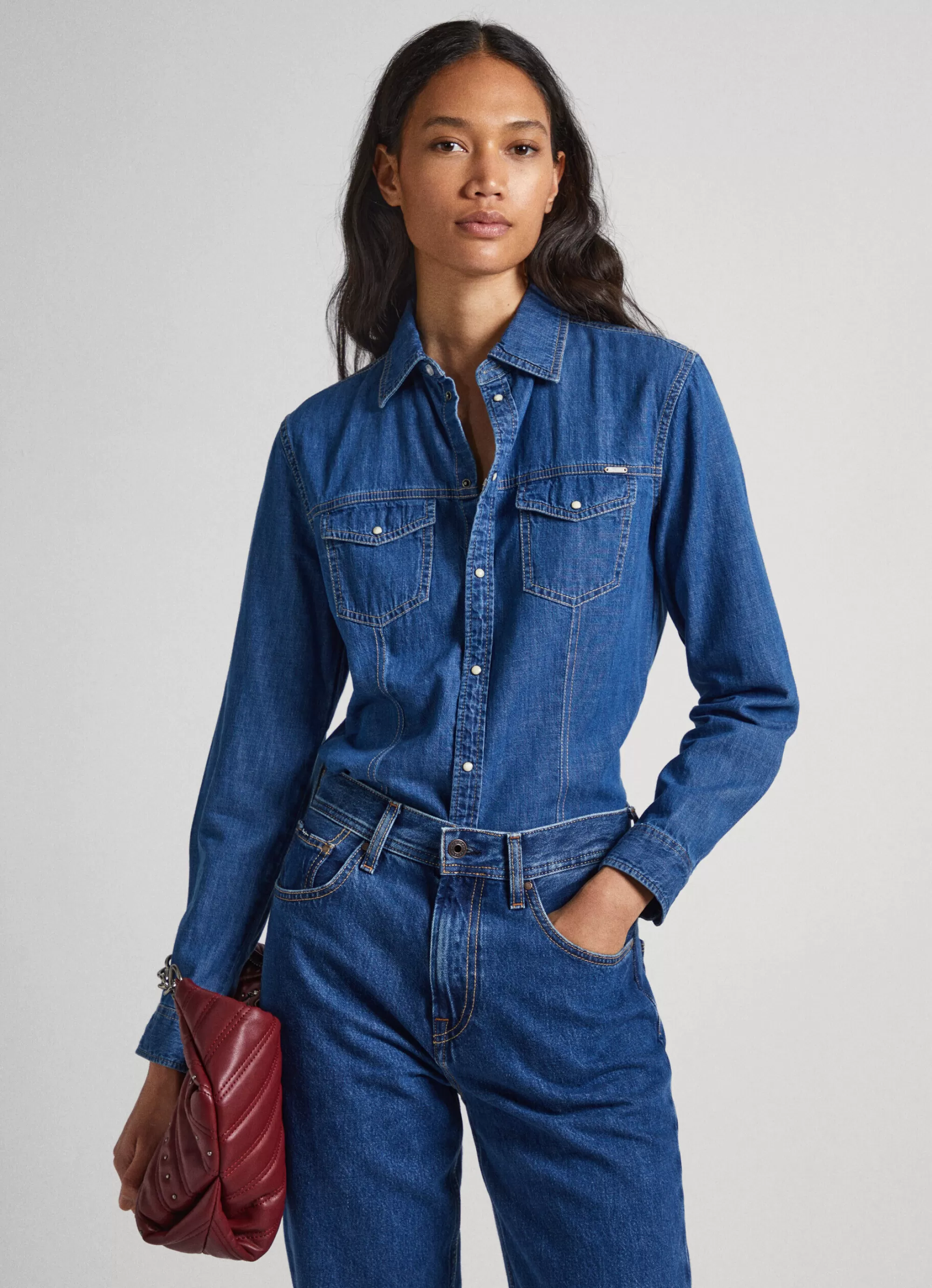 Mulher Pepe Jeans Camisas E Blusas>Camisa Slim Fit