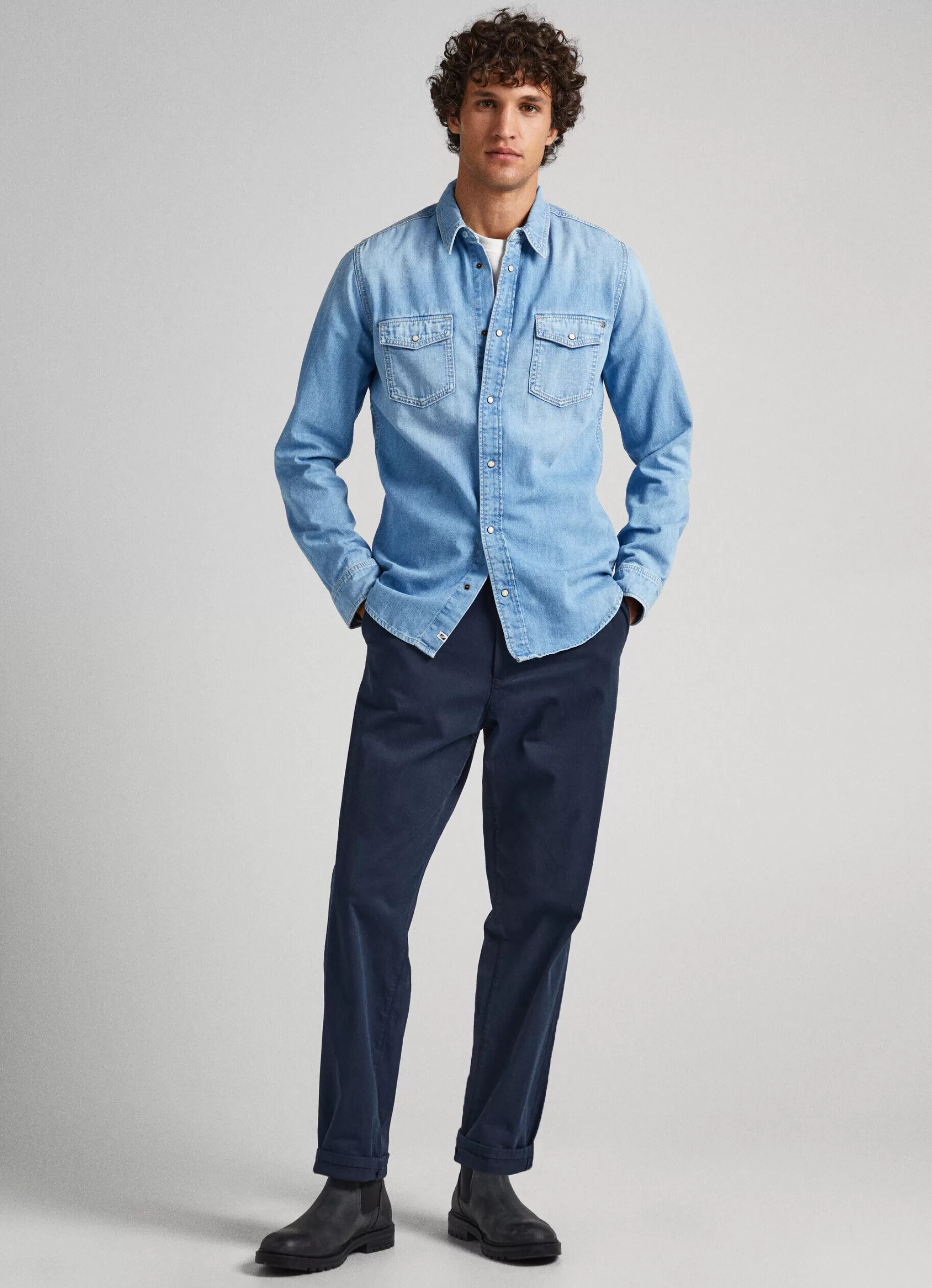 Homem Pepe Jeans Camisas>Camisa Slim Fit