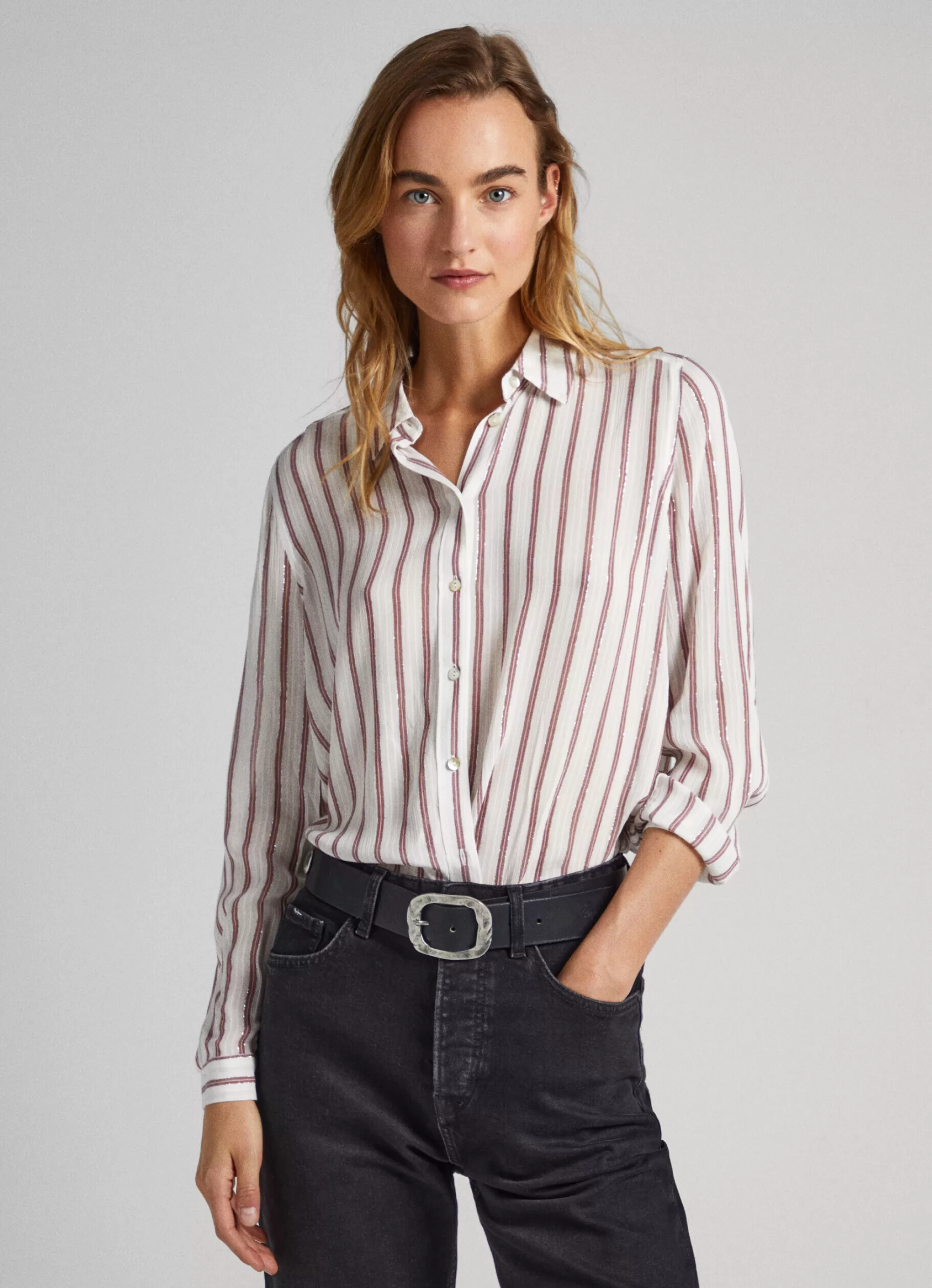 Mulher Pepe Jeans Camisas E Blusas>Camisa Xadrez Manga Comprida