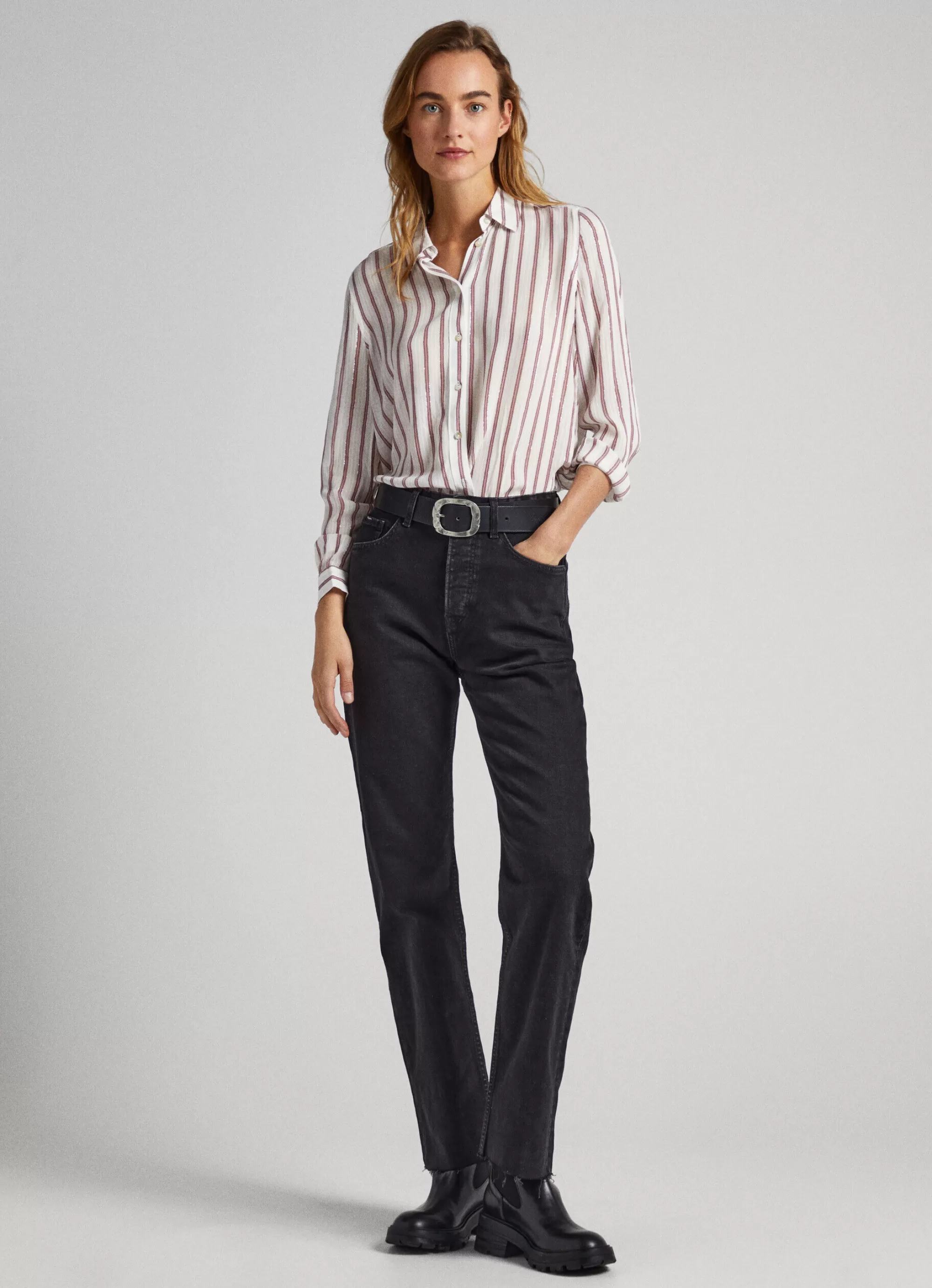Mulher Pepe Jeans Camisas E Blusas>Camisa Xadrez Manga Comprida