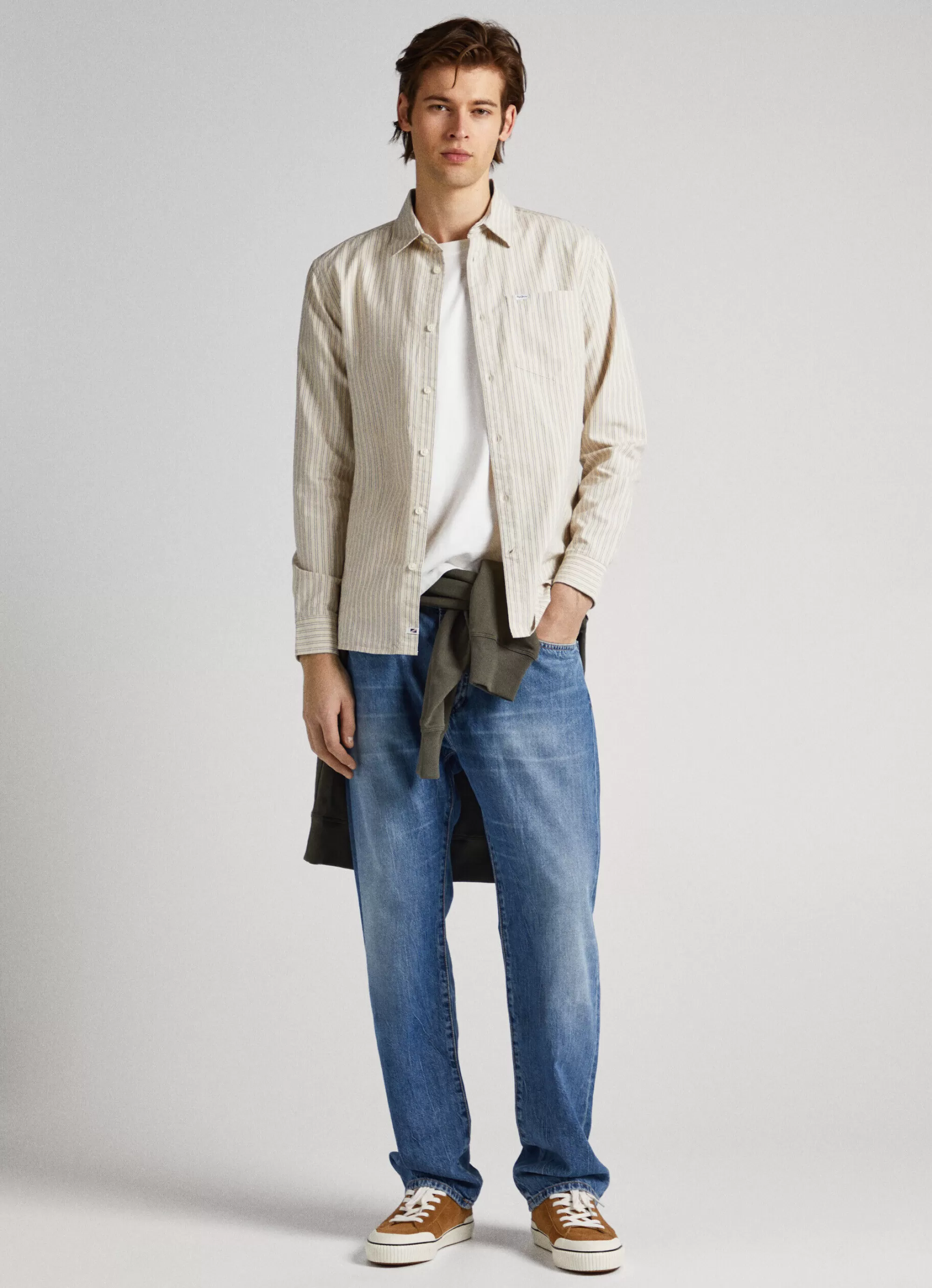 Homem Pepe Jeans Camisas>Camisa Xadrez Oxford Slim Fit