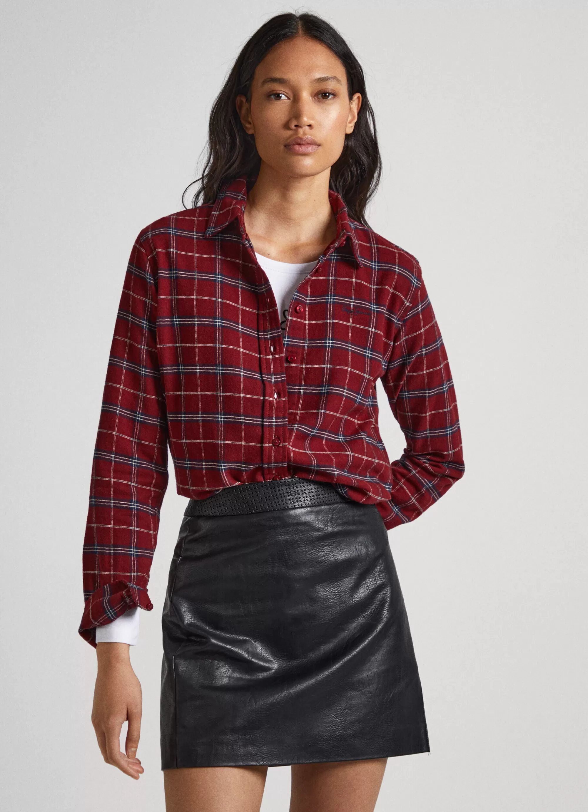 Mulher Pepe Jeans Camisas E Blusas>Camisa Xadrez Regular Fit