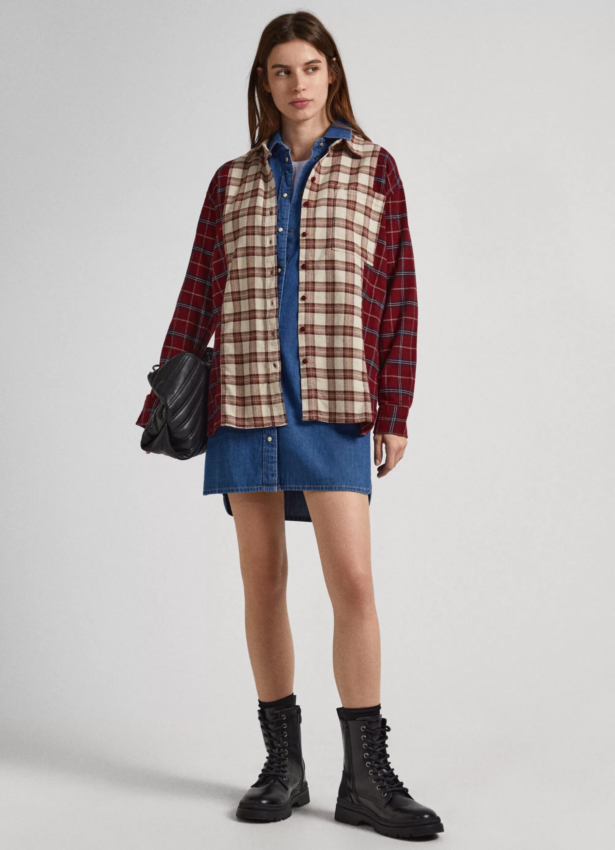 Mulher Pepe Jeans Camisas E Blusas>Camisa Xadrez Relaxed Fit