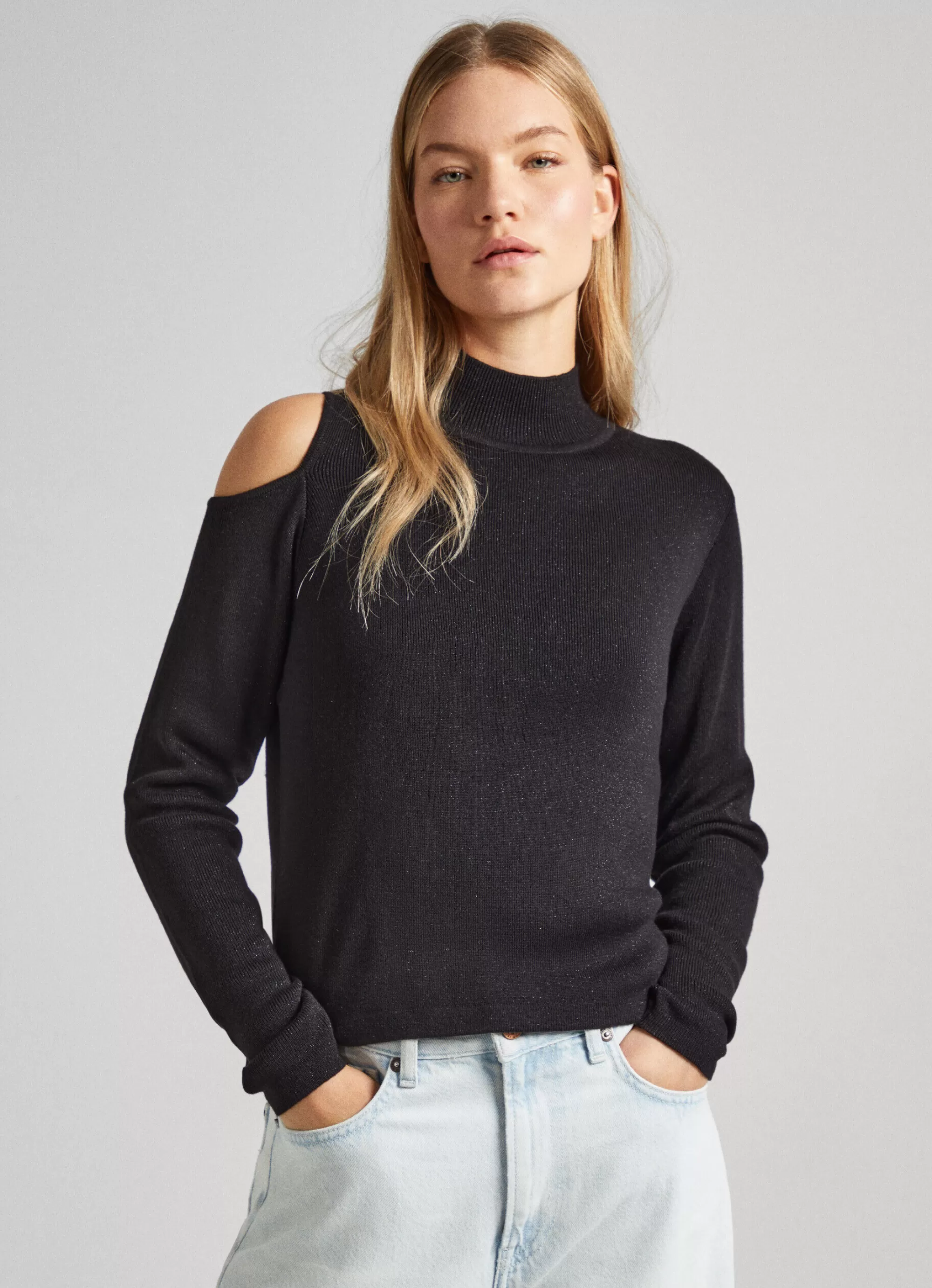 Mulher Pepe Jeans Malhas>Camisola Com Abertura Nos Ombros