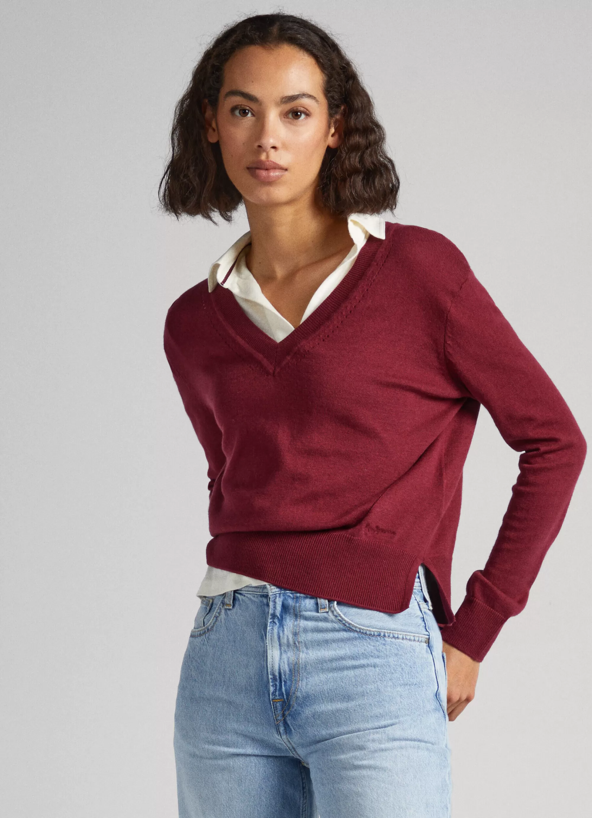 Mulher Pepe Jeans Malhas E Cardigans>Camisola Com Detalhes Abertos
