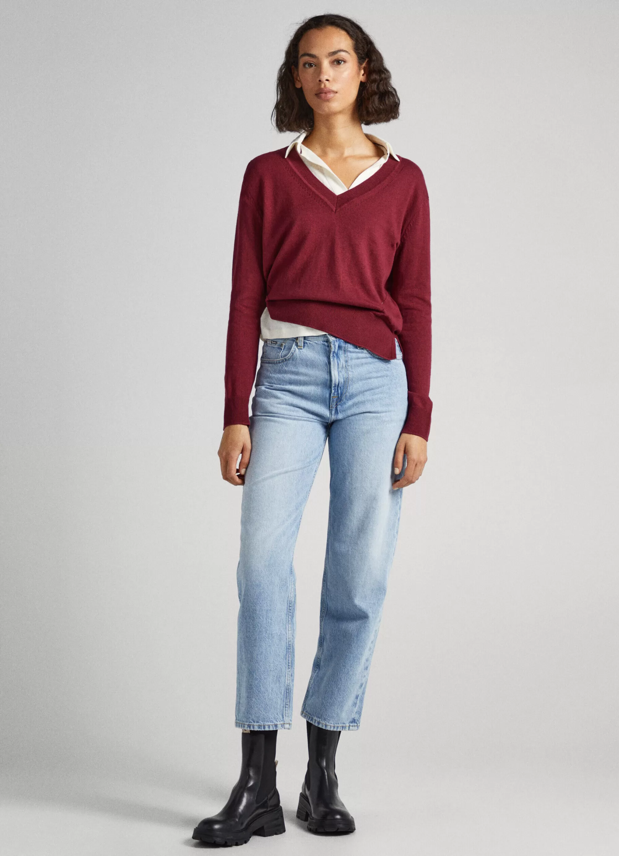 Mulher Pepe Jeans Malhas E Cardigans>Camisola Com Detalhes Abertos