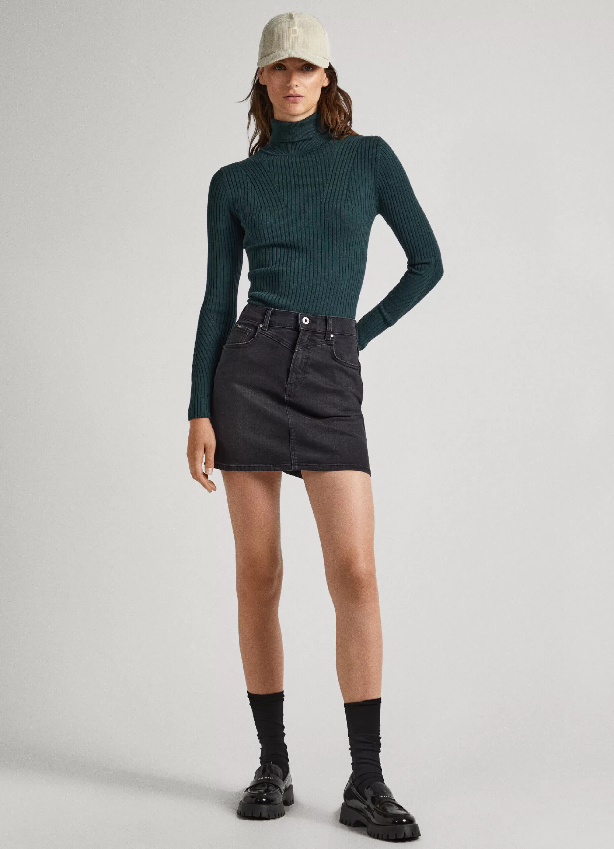 Mulher Pepe Jeans Malhas E Cardigans>Camisola De Gola Alta Canelada