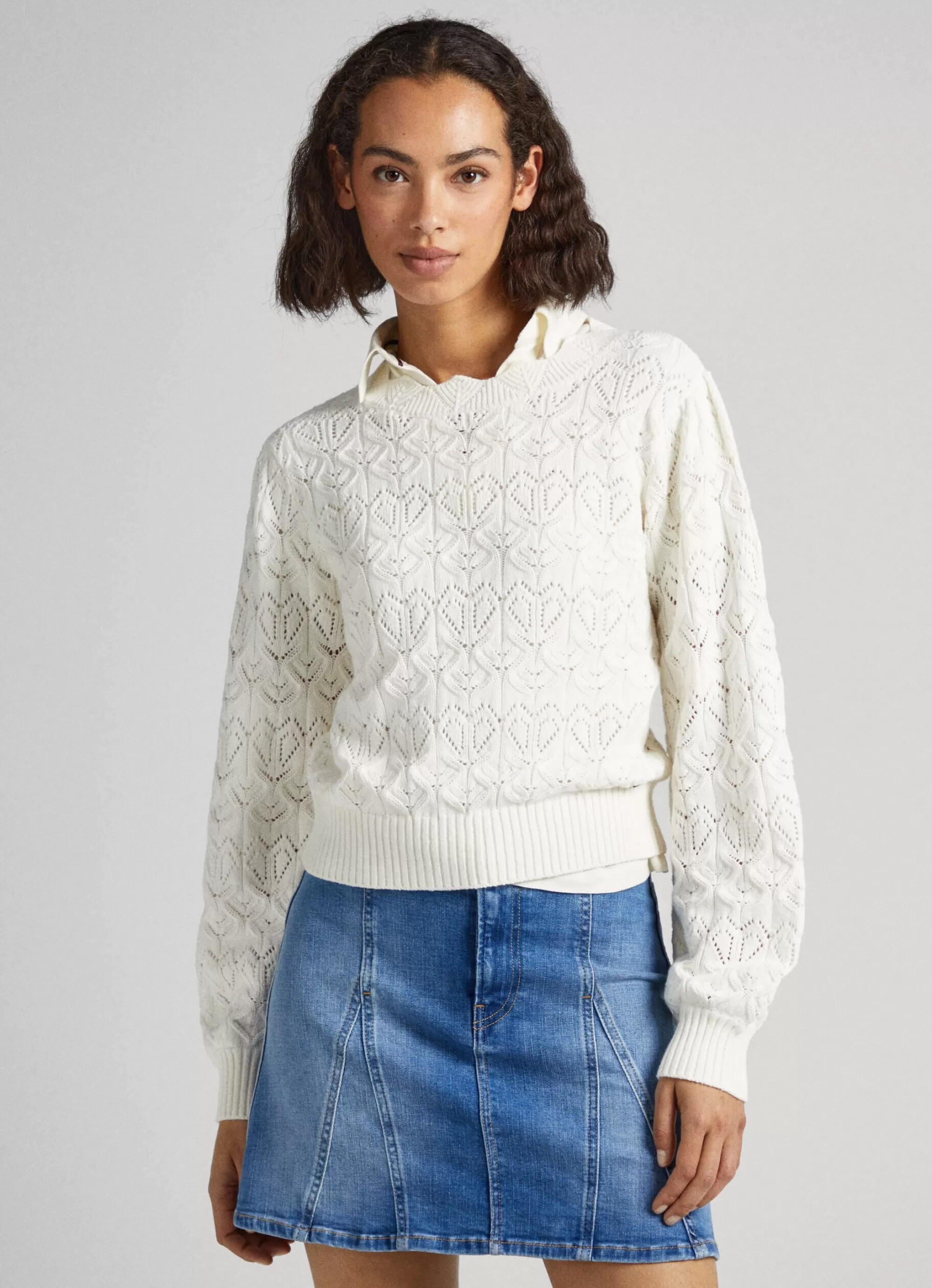 Mulher Pepe Jeans Malhas>Camisola De Malha Com Coracoes