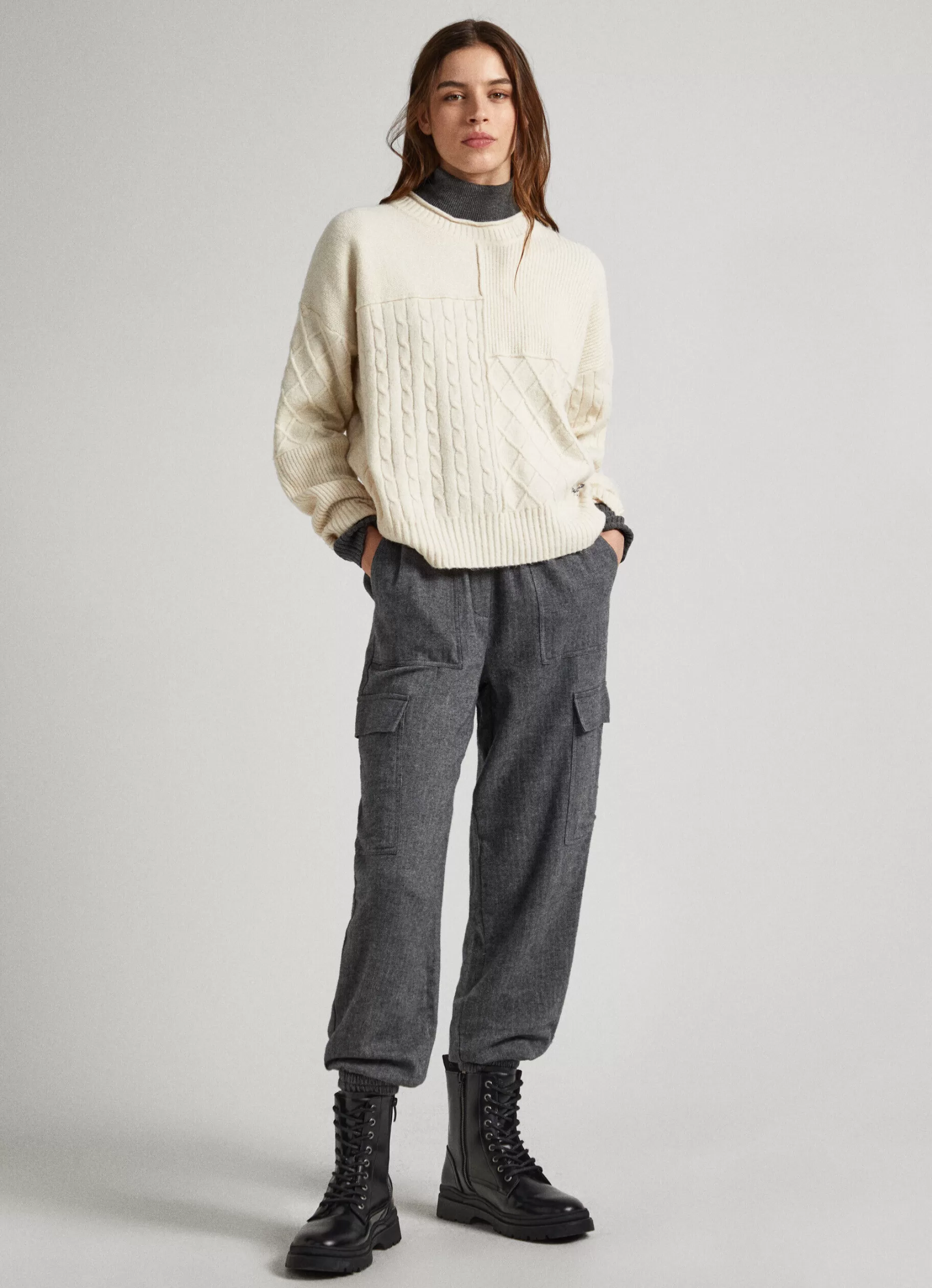 Mulher Pepe Jeans Malhas E Cardigans>Camisola De Patchwork
