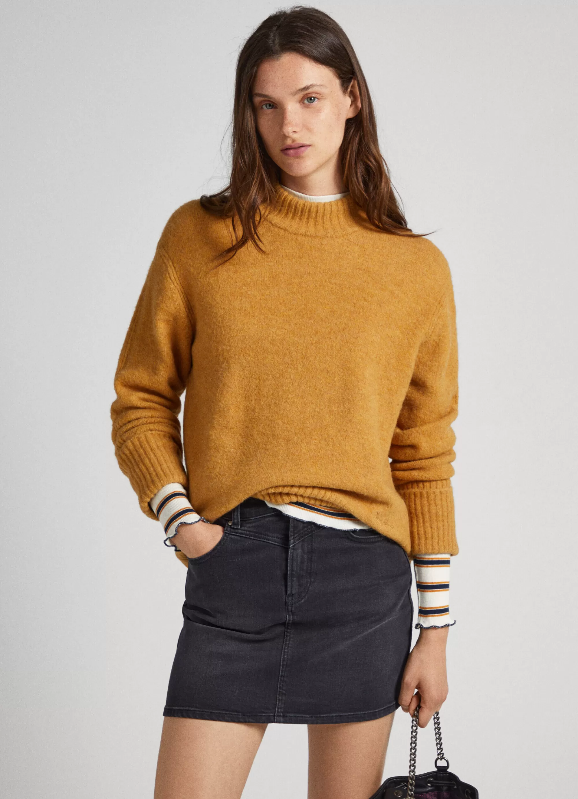 Mulher Pepe Jeans Malhas E Cardigans>Camisola Decote Perkins