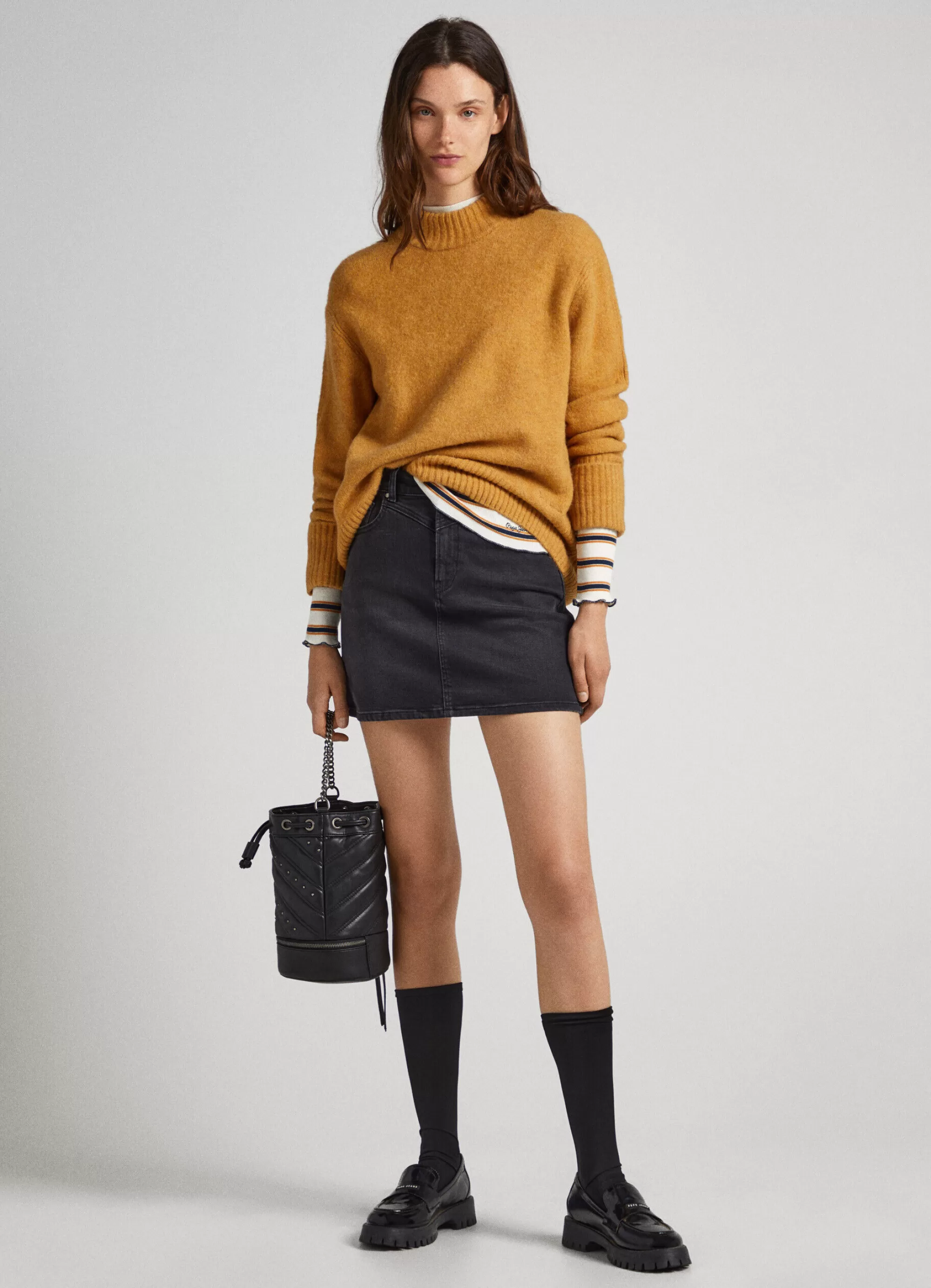 Mulher Pepe Jeans Malhas E Cardigans>Camisola Decote Perkins