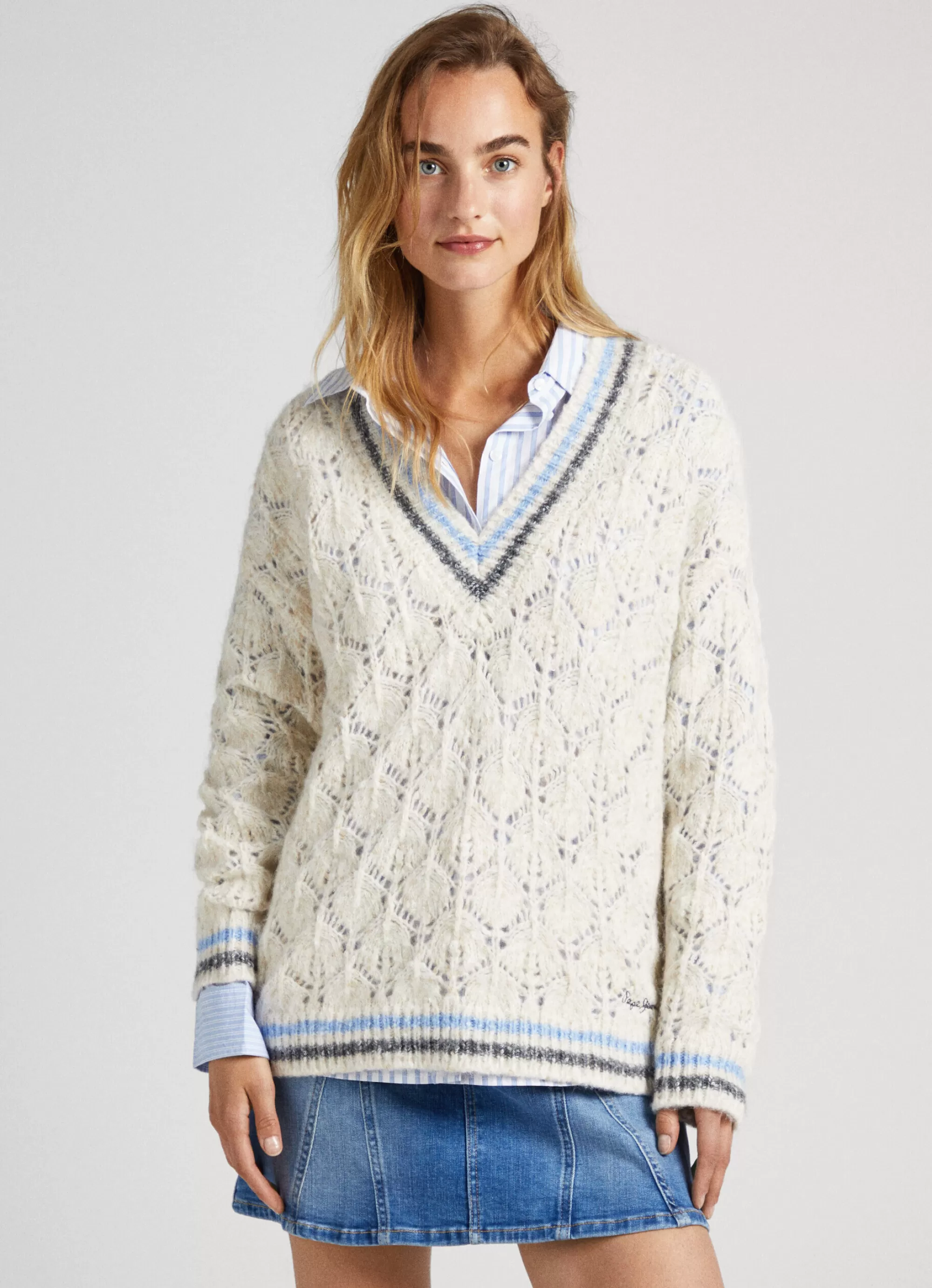 Mulher Pepe Jeans Malhas>Camisola Detalhes Abertos