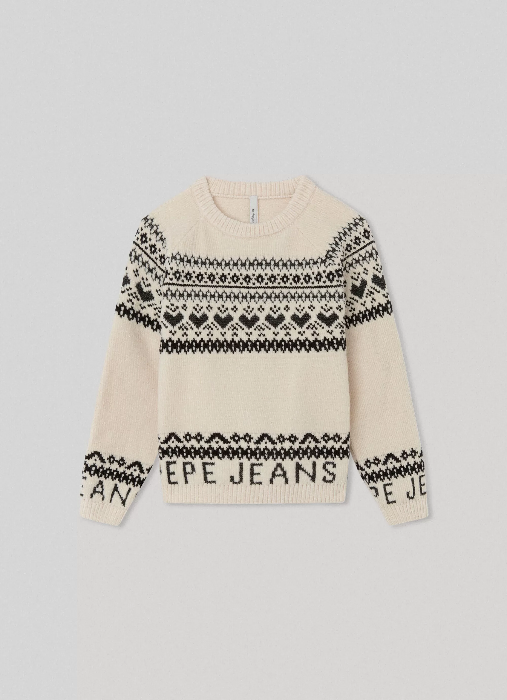 Rapariga Pepe Jeans Sweatshirts E Malhas>Camisola Jacquard De Gola Redonda