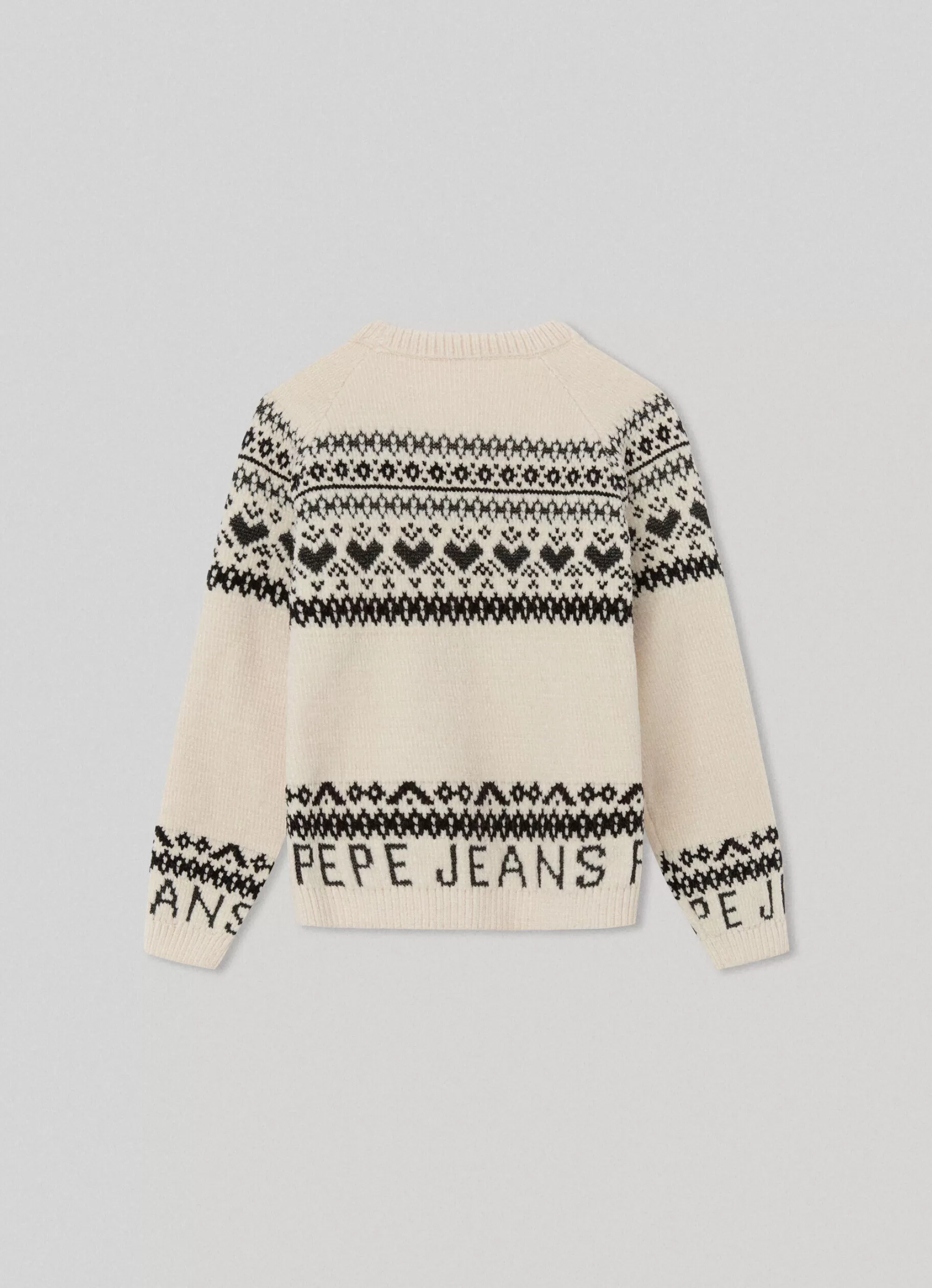 Rapariga Pepe Jeans Sweatshirts E Malhas>Camisola Jacquard De Gola Redonda